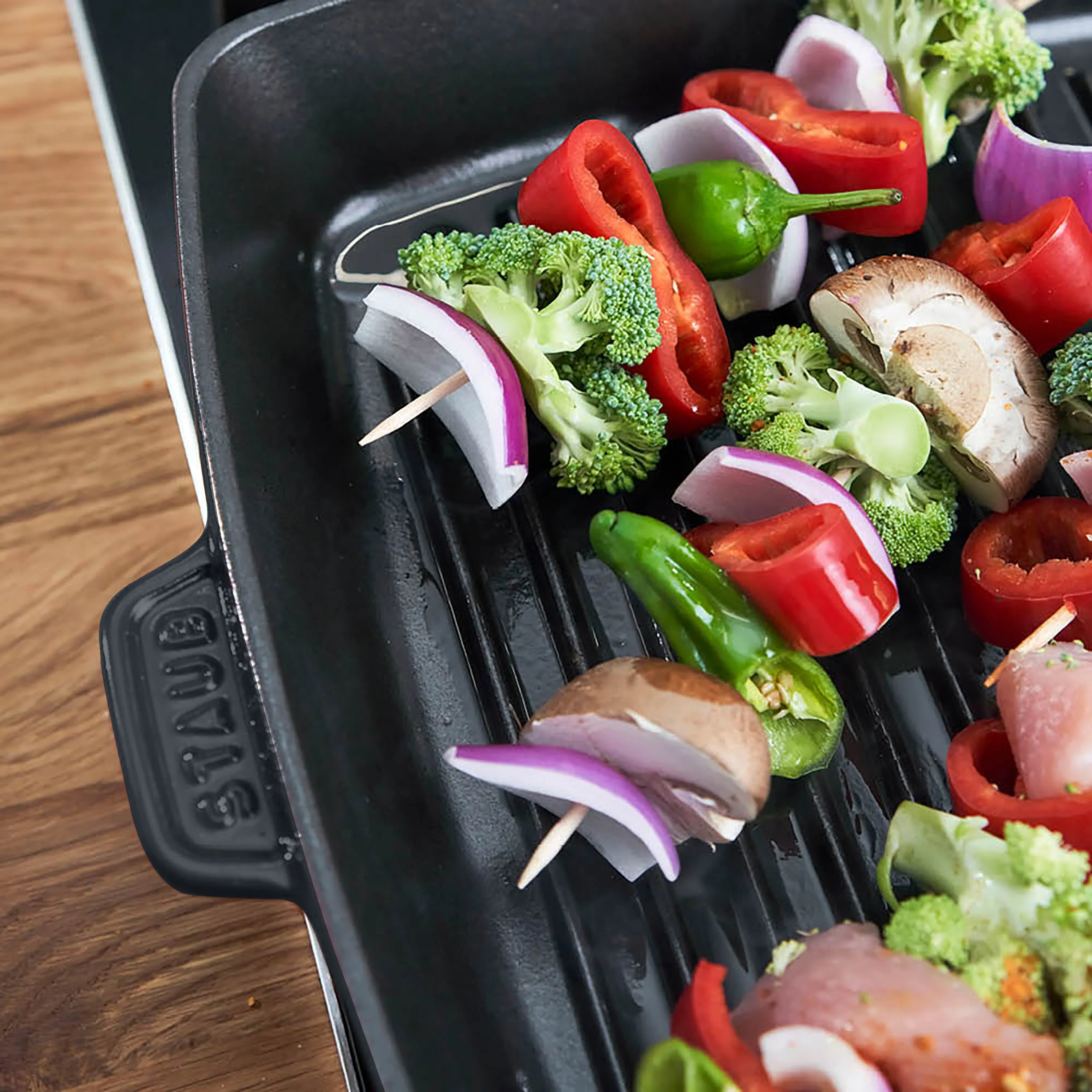 Staub 12" Matte Black Square Grill Pan - Image 5