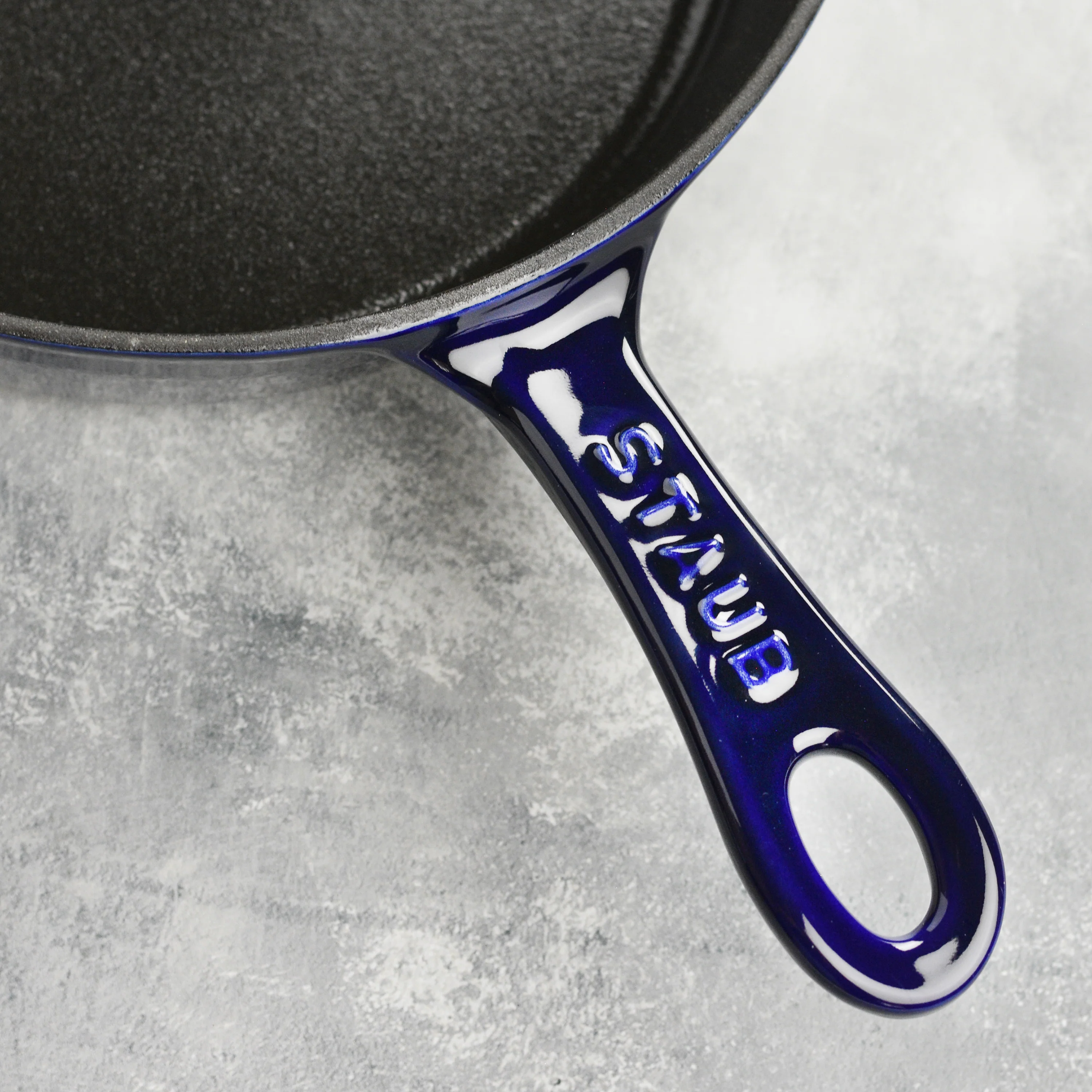 Staub 8.5" Sapphire Blue Cast Iron Deep Traditional Skillet - Image 7