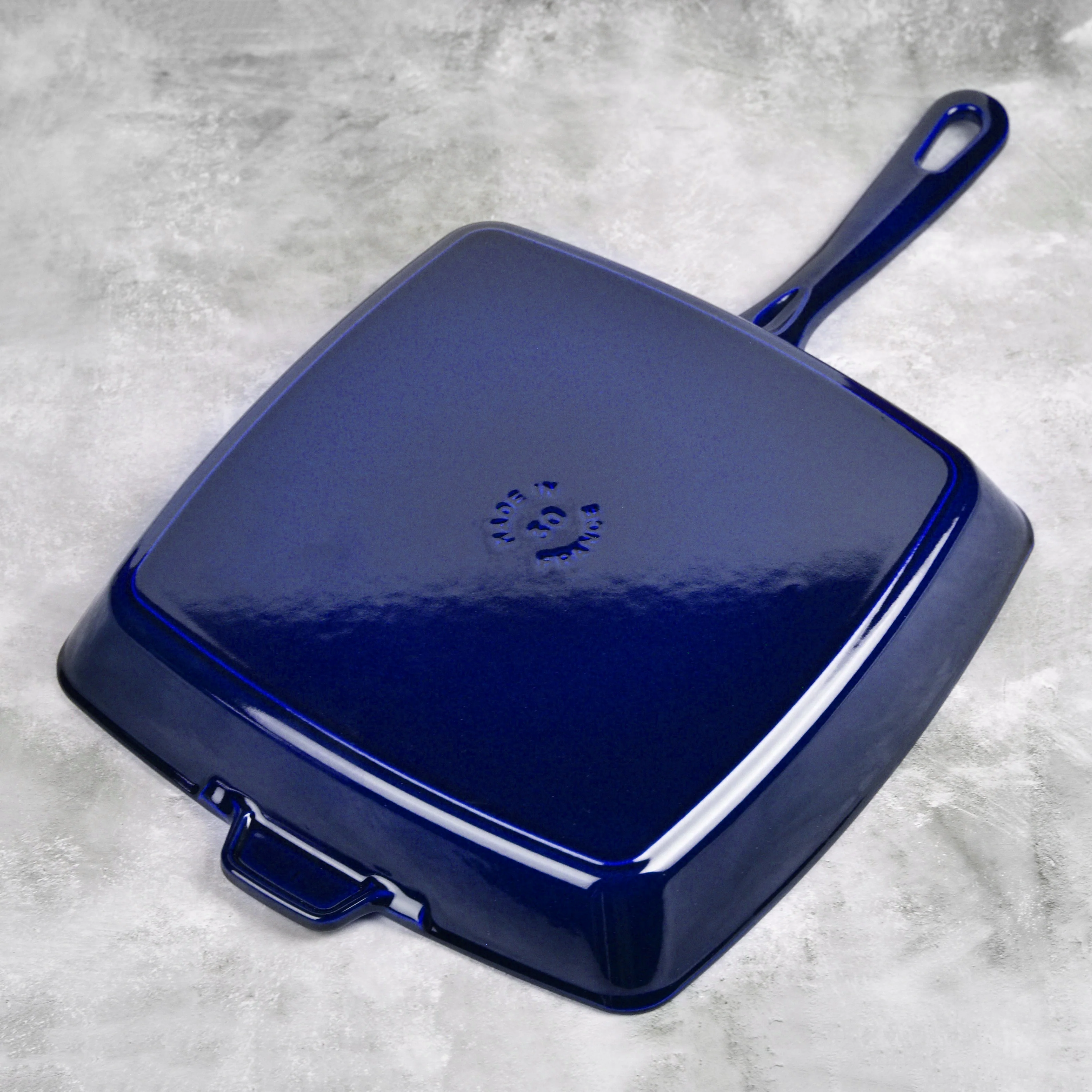Staub 12" Sapphire Blue Square Grill Pan - Image 3