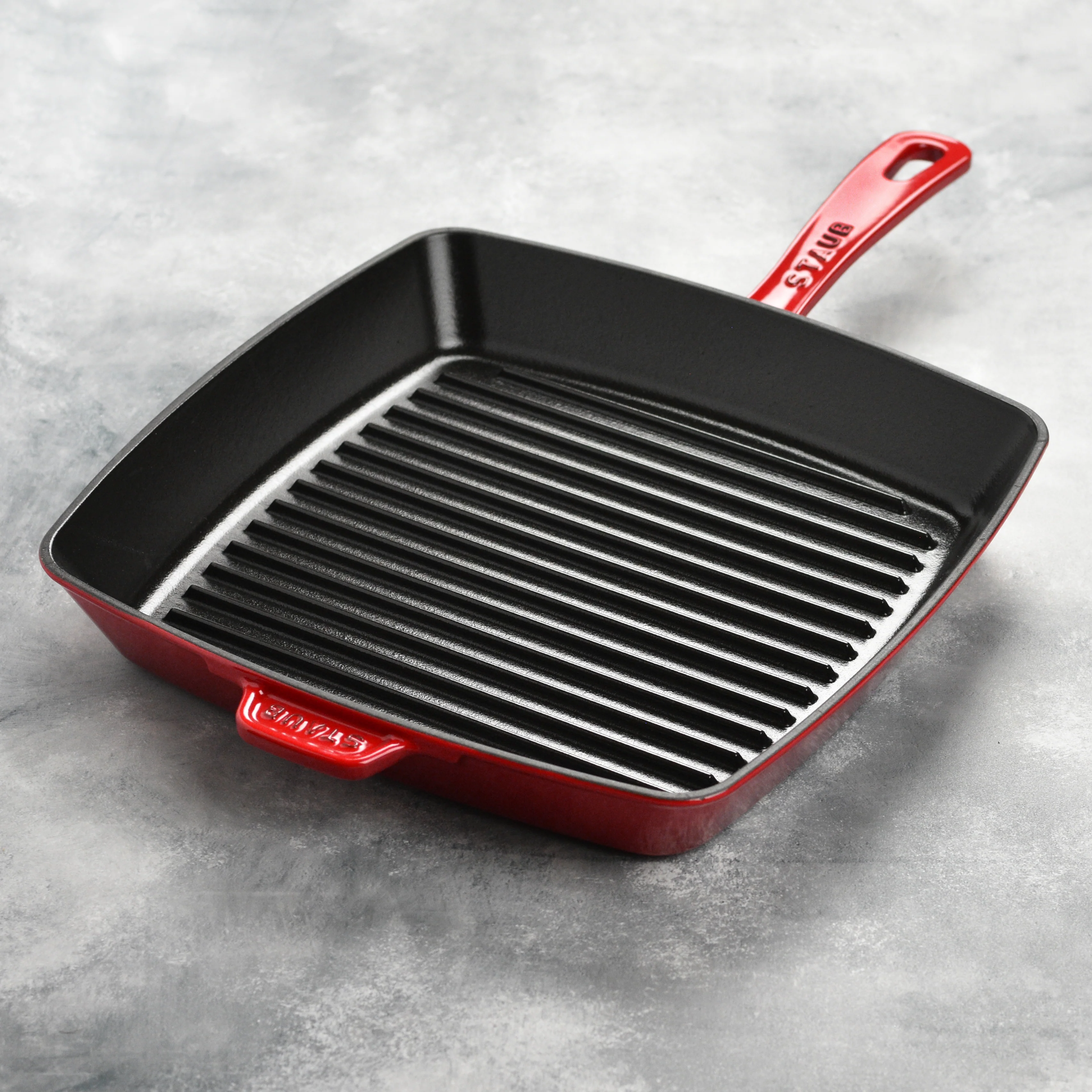 Staub 12" Cherry Red Square Grill Pan - Image 5