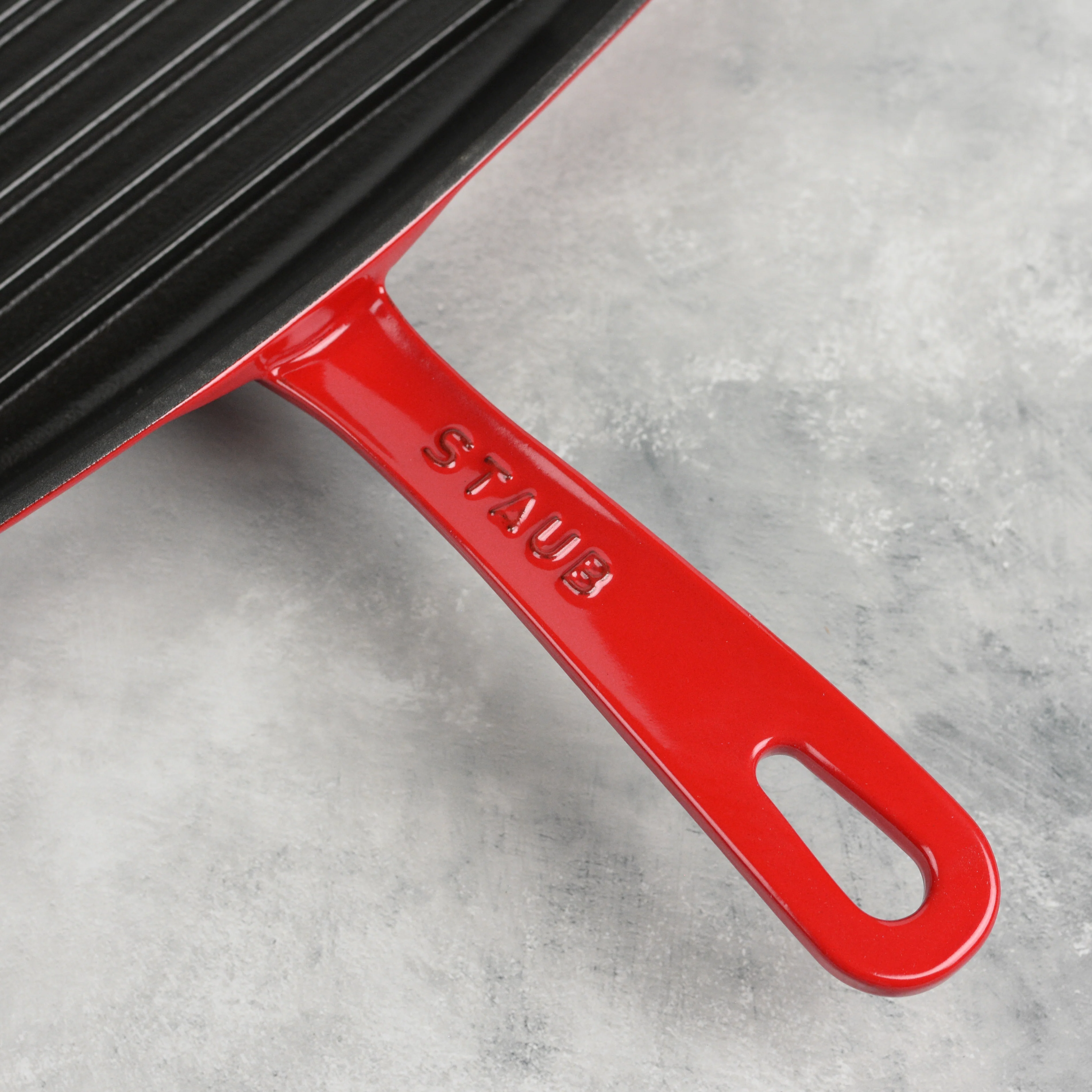 Staub 12" Cherry Red Square Grill Pan - Image 7