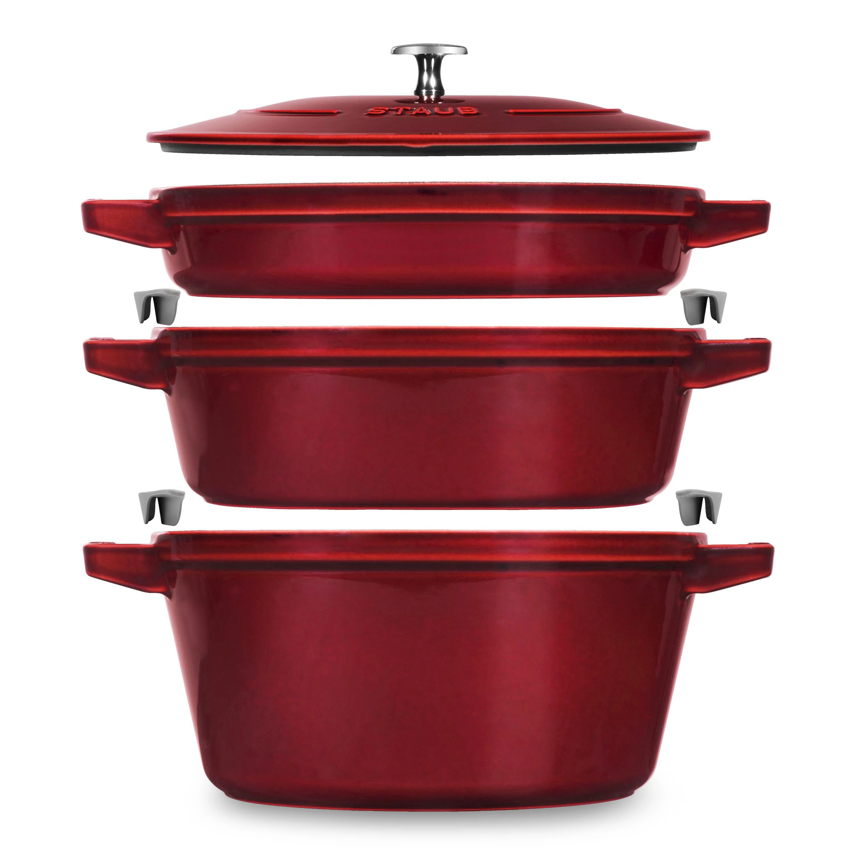 Staub 4 Piece Grenadine Stackable Cast Iron Cookware Set - Image 5