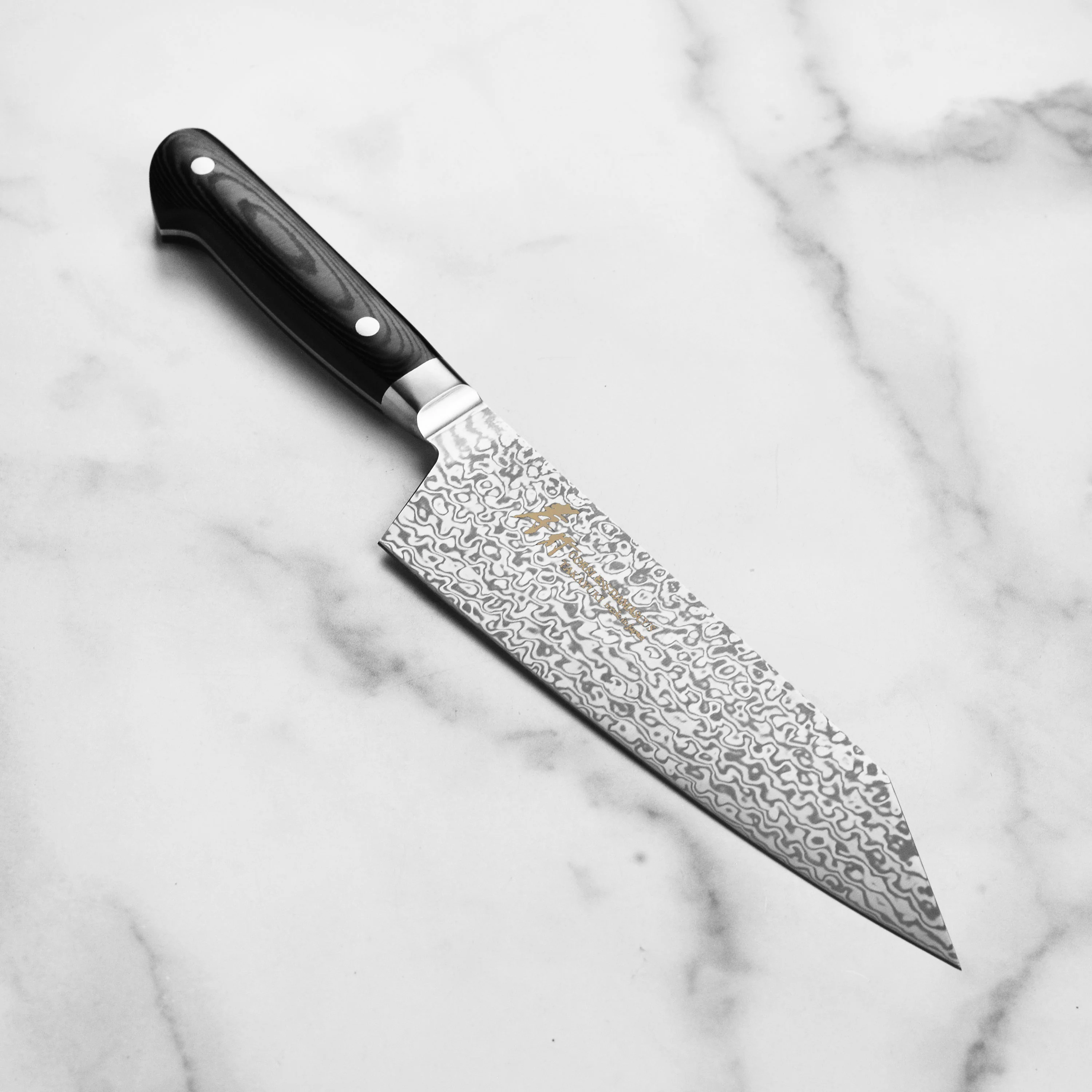 Takayuki Coreless Damascus 7.5" Kengata Gyuto