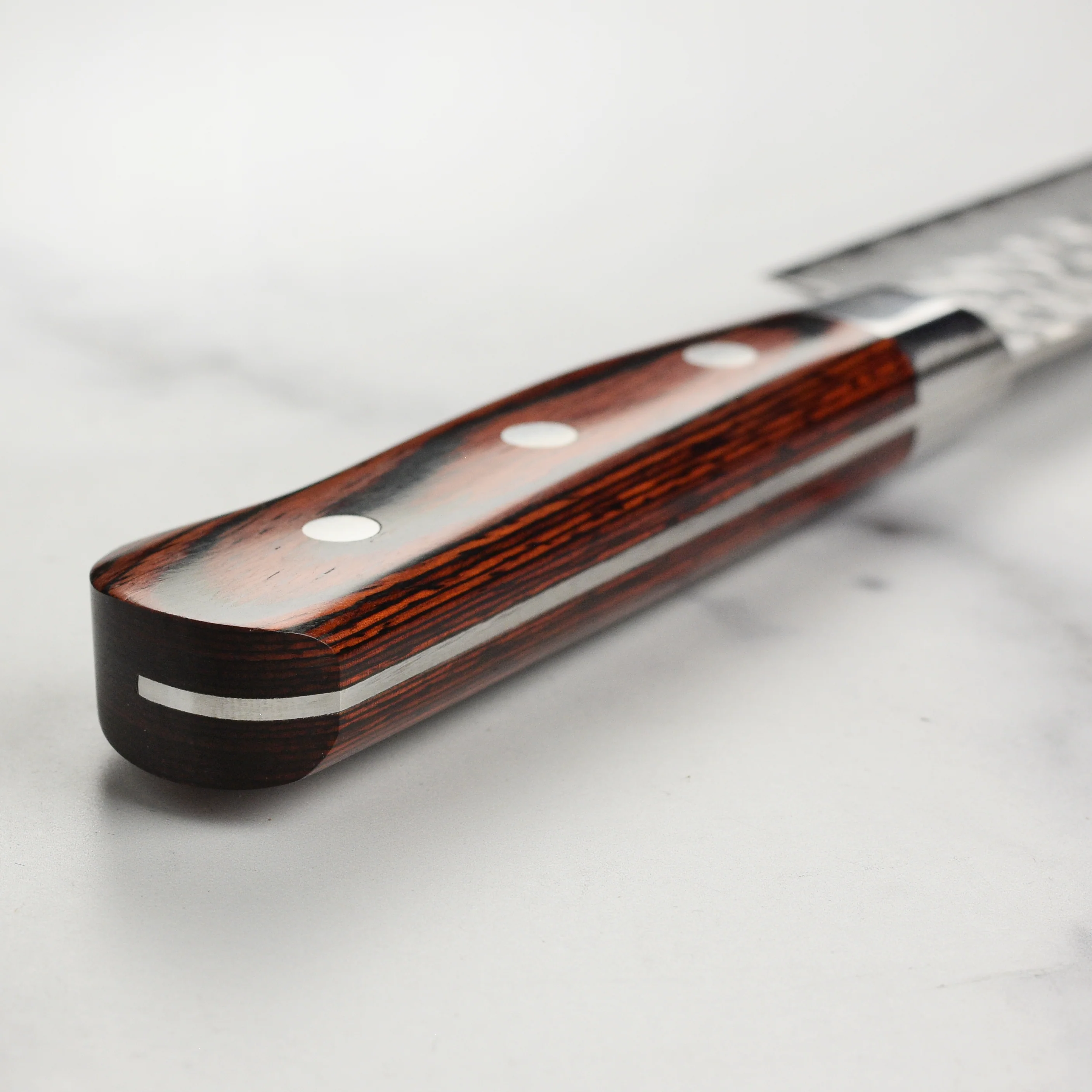 Takayuki Hammered Damascus 10.6" Kengata Yanagiba - Image 12