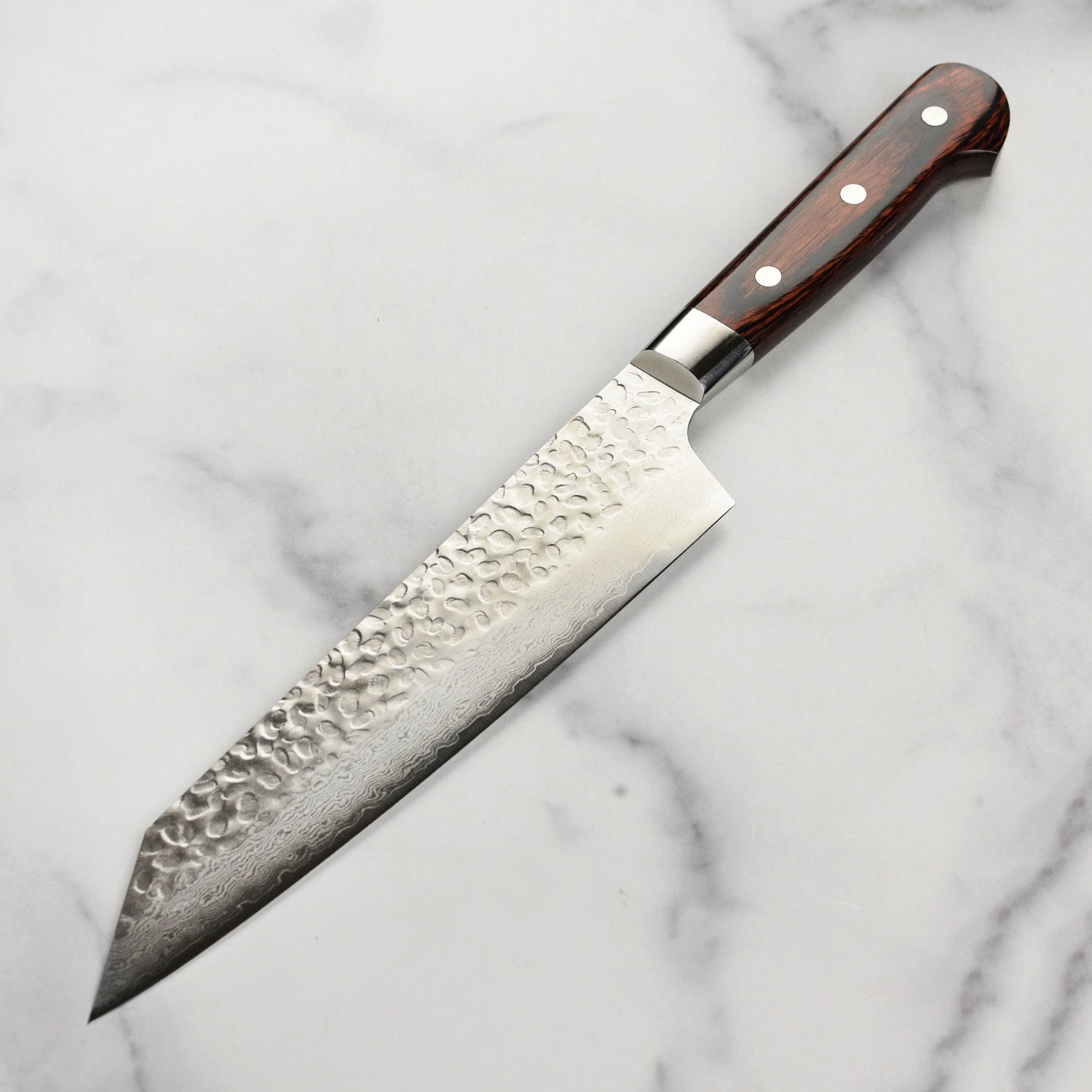 Takayuki Hammered Damascus 7.5" Bunka - Image 11