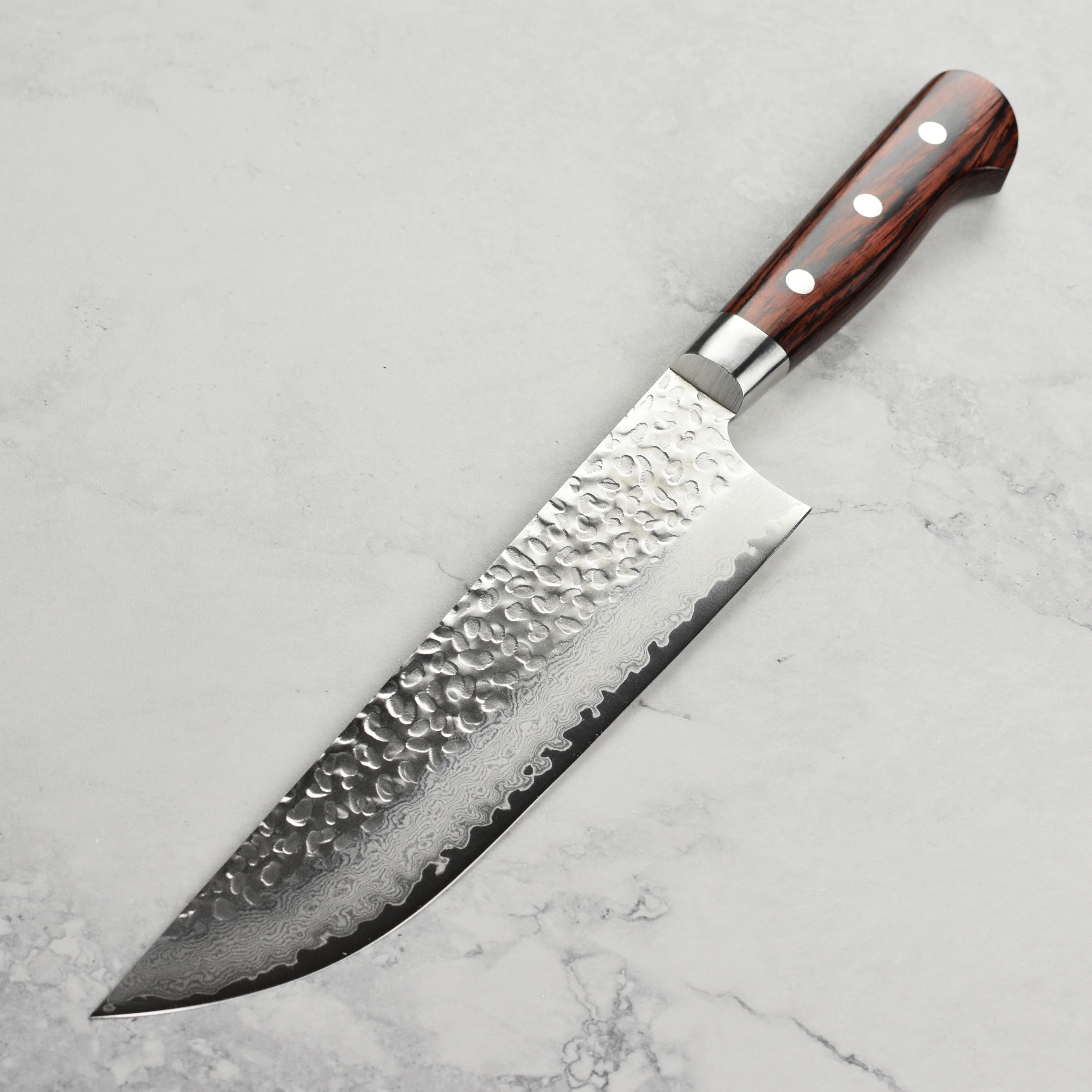 Takayuki Hammered Damascus 8.25" Butcher's Knife - Image 3