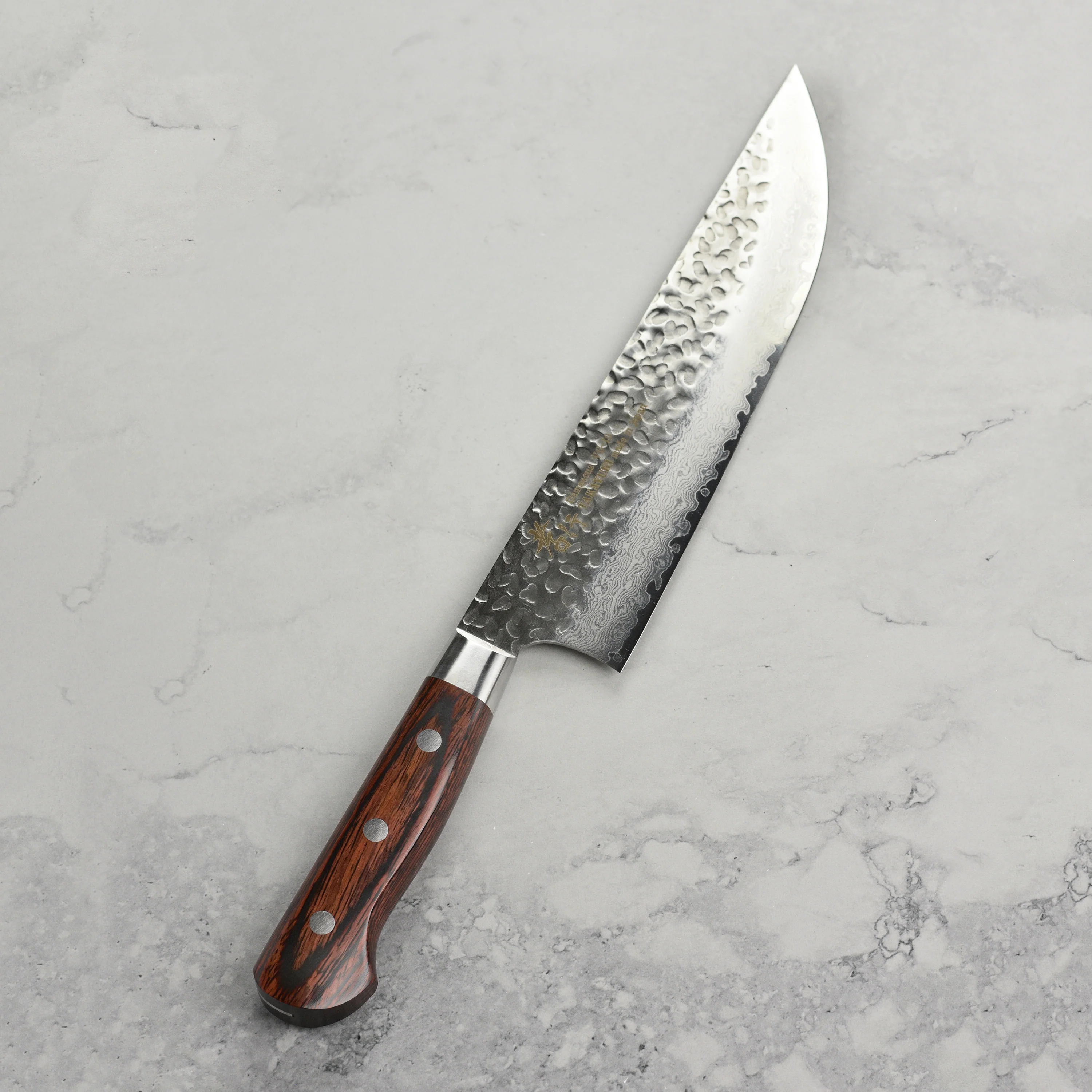 Takayuki Hammered Damascus 8.25" Butcher's Knife - Image 6
