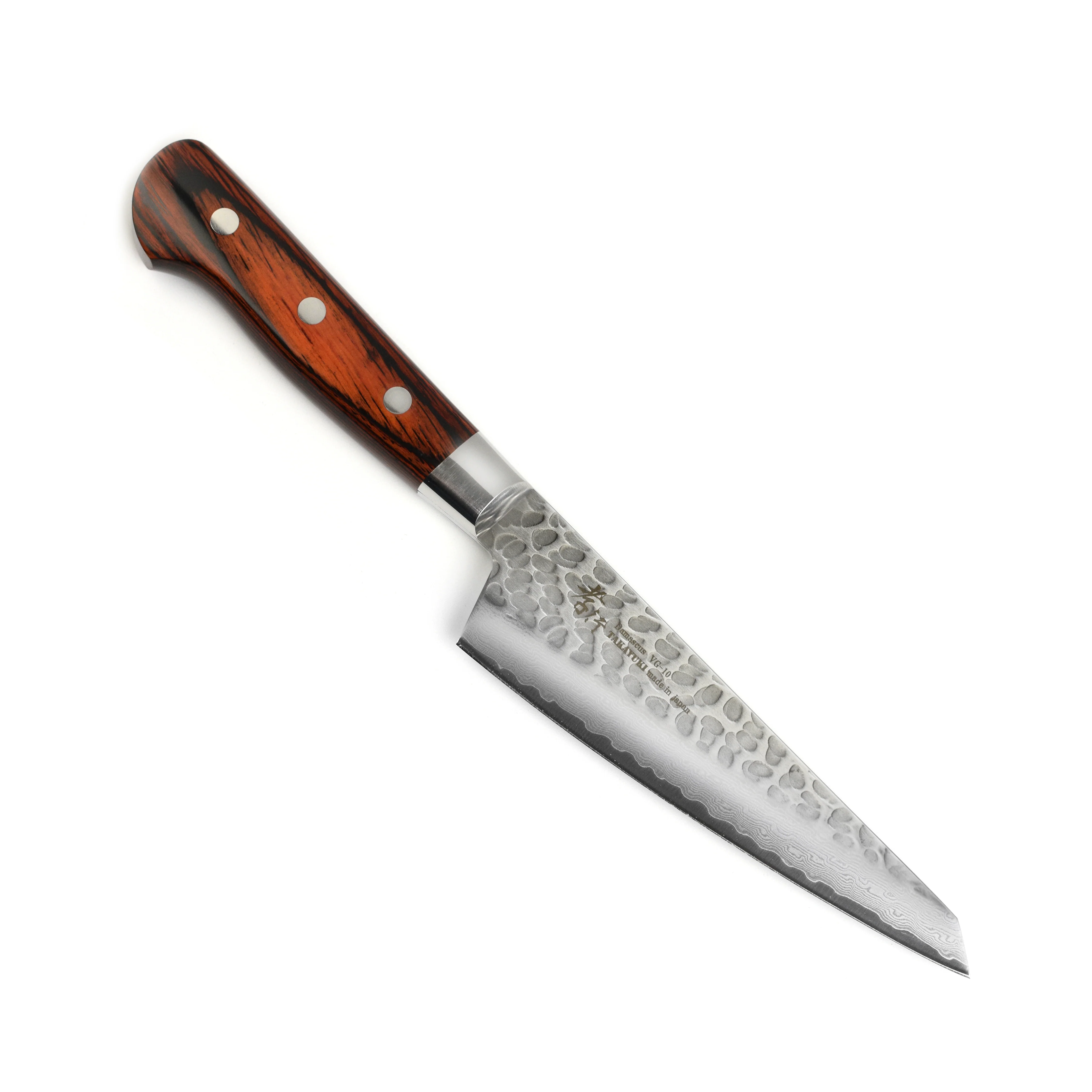 Takayuki Hammered Damascus 5.9" Honesuki - Image 4