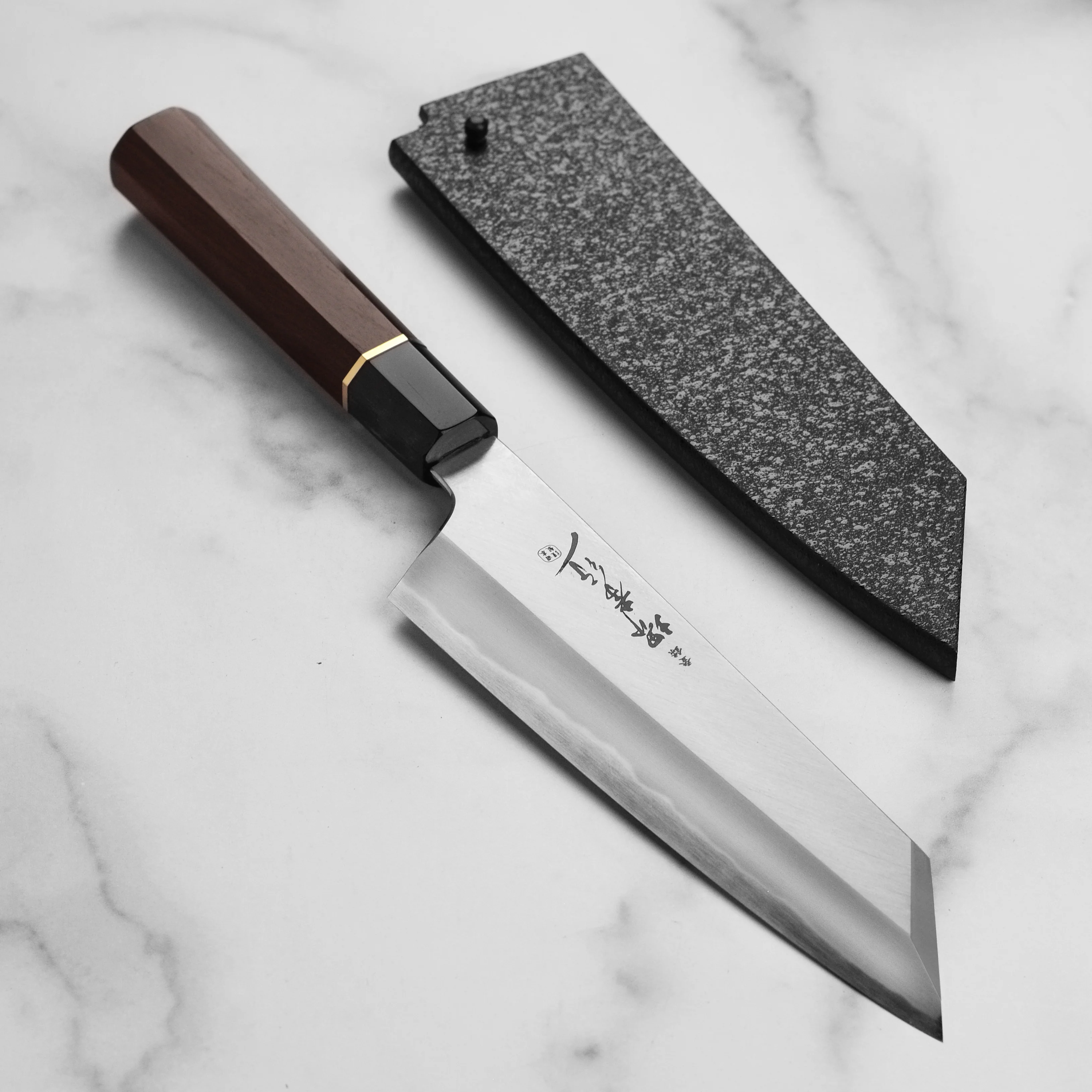 Takayuki x Itsuo Doi Homura SPAogami #2 7.7" Kengata Gyuto with Saya