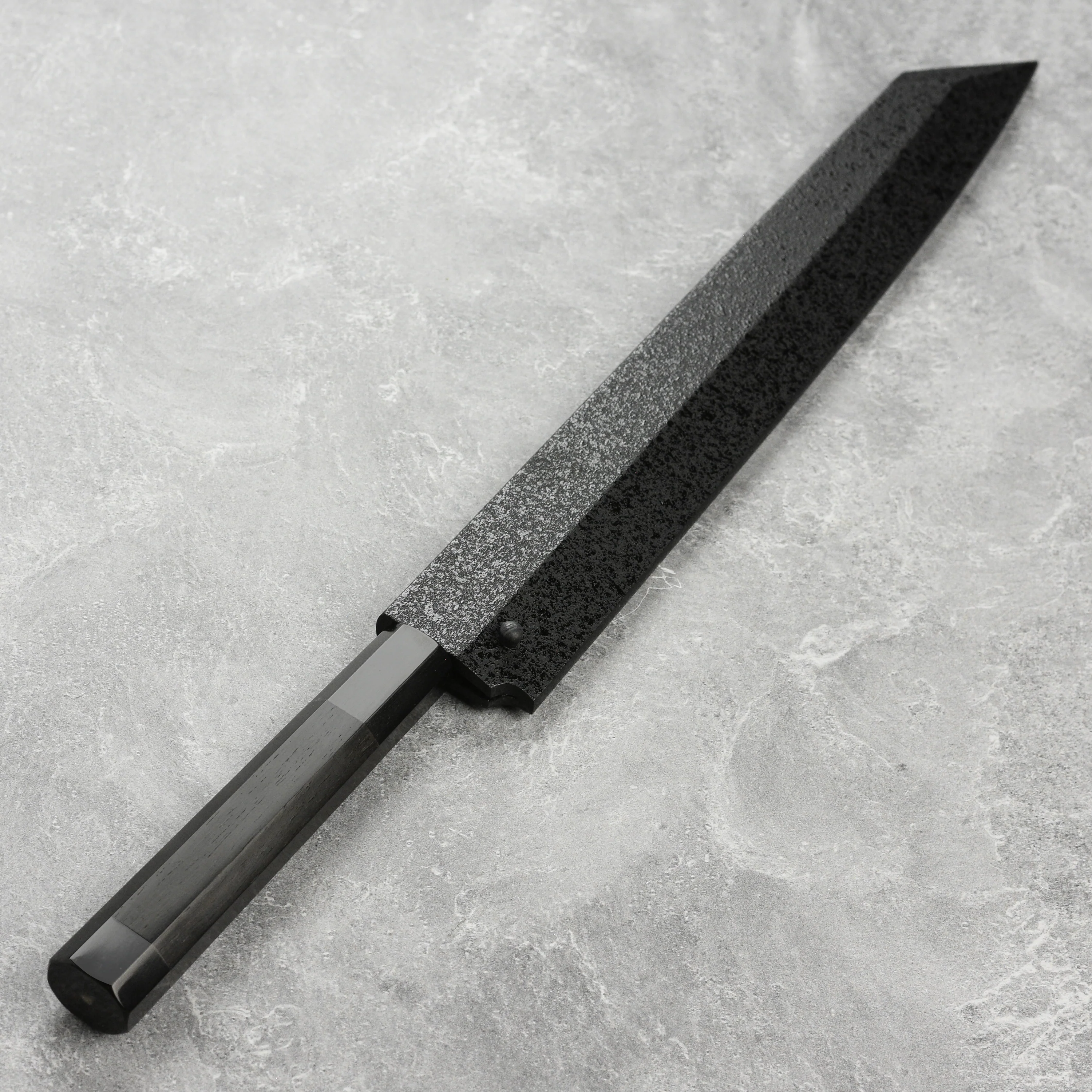 Takayuki Seiryu Aogami #2 Damascus Single-Bevel 10.6" Kengata Yanagiba with Saya - Image 8