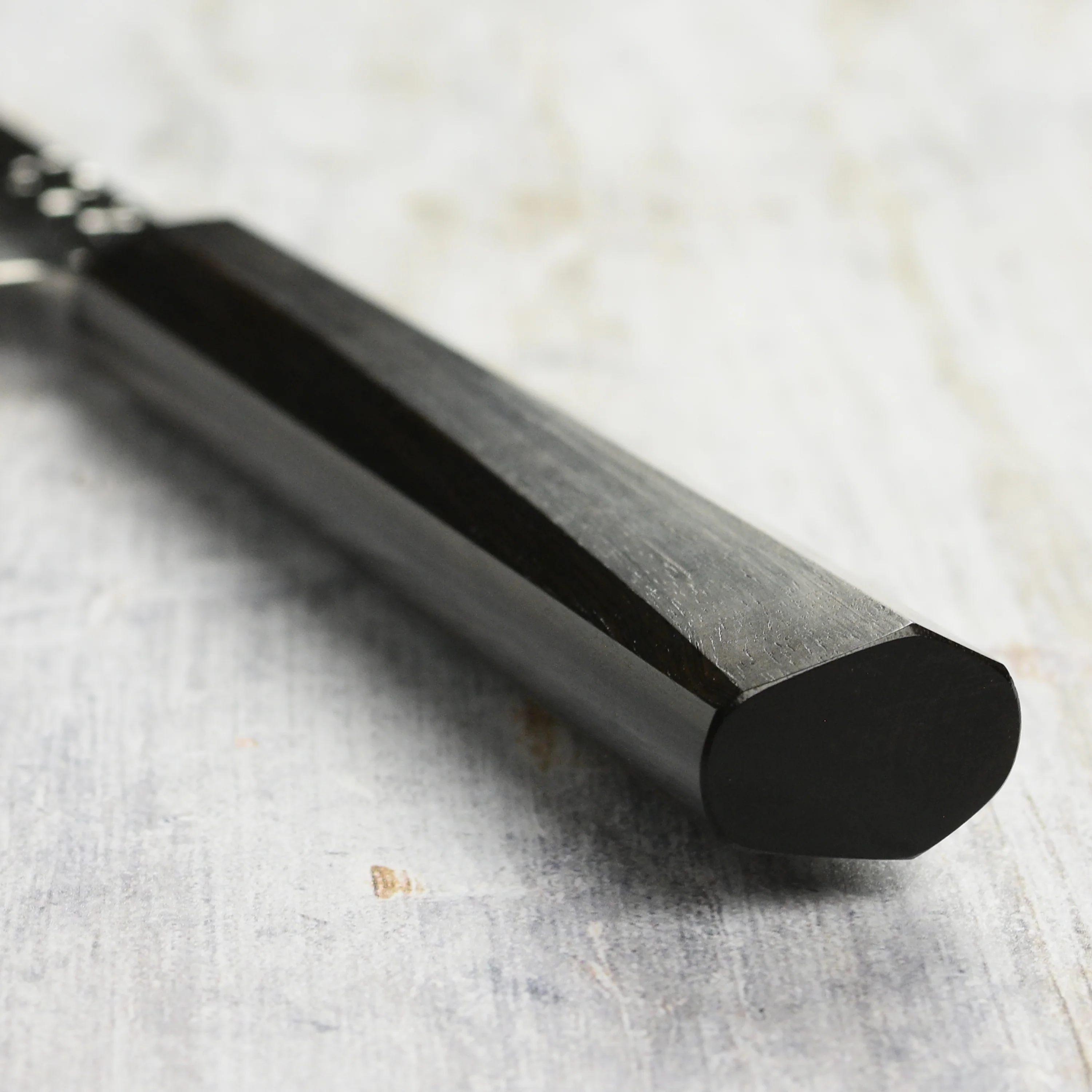 Takayuki Tsuchime Damascus 6.3" Bunka with Ebony Handle - Image 2