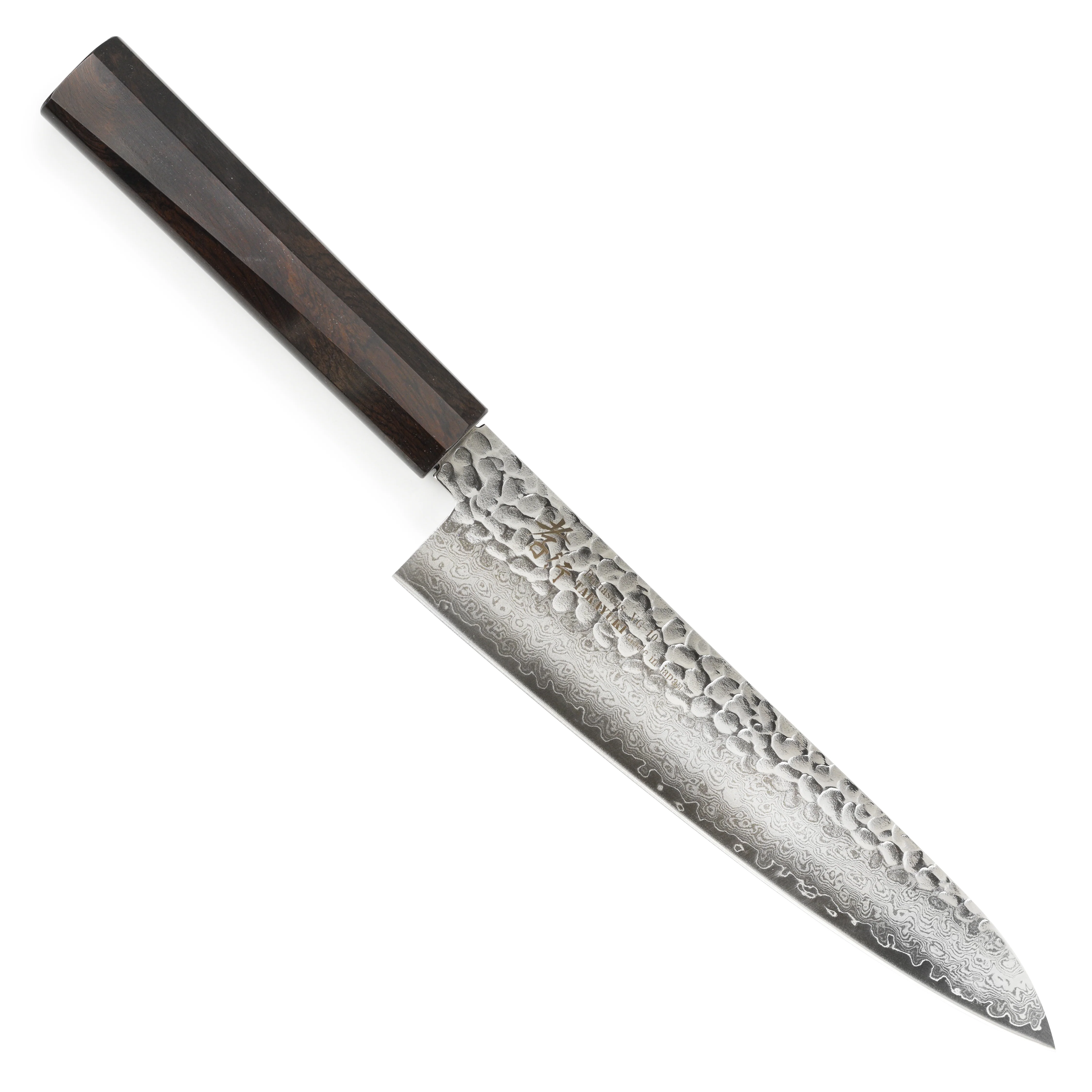 Takayuki Tsuchime Damascus 8.25" Gyuto with Ebony Handle - Image 7