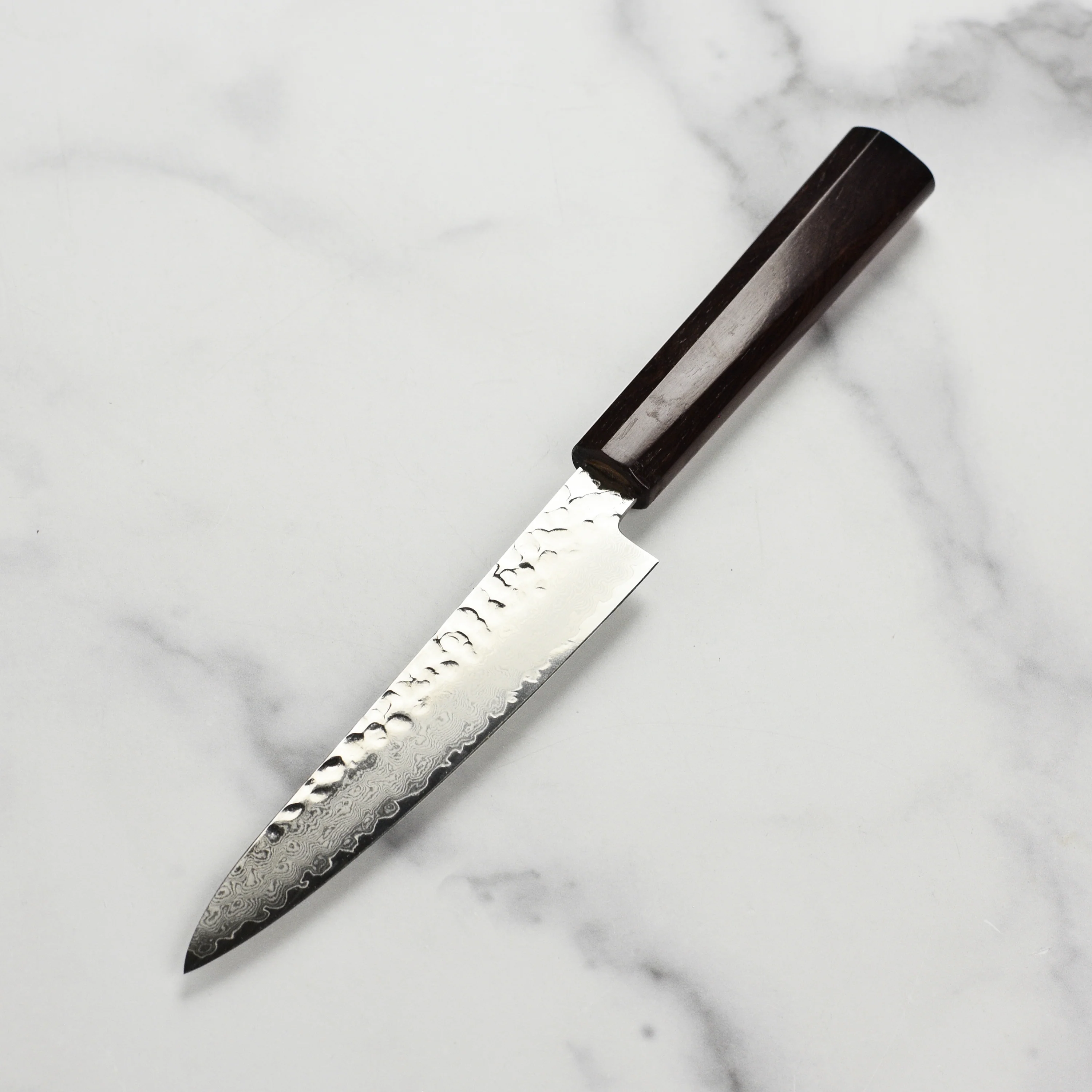 Takayuki Tsuchime Damascus 5.9" Petty with Ebony Handle - Image 5