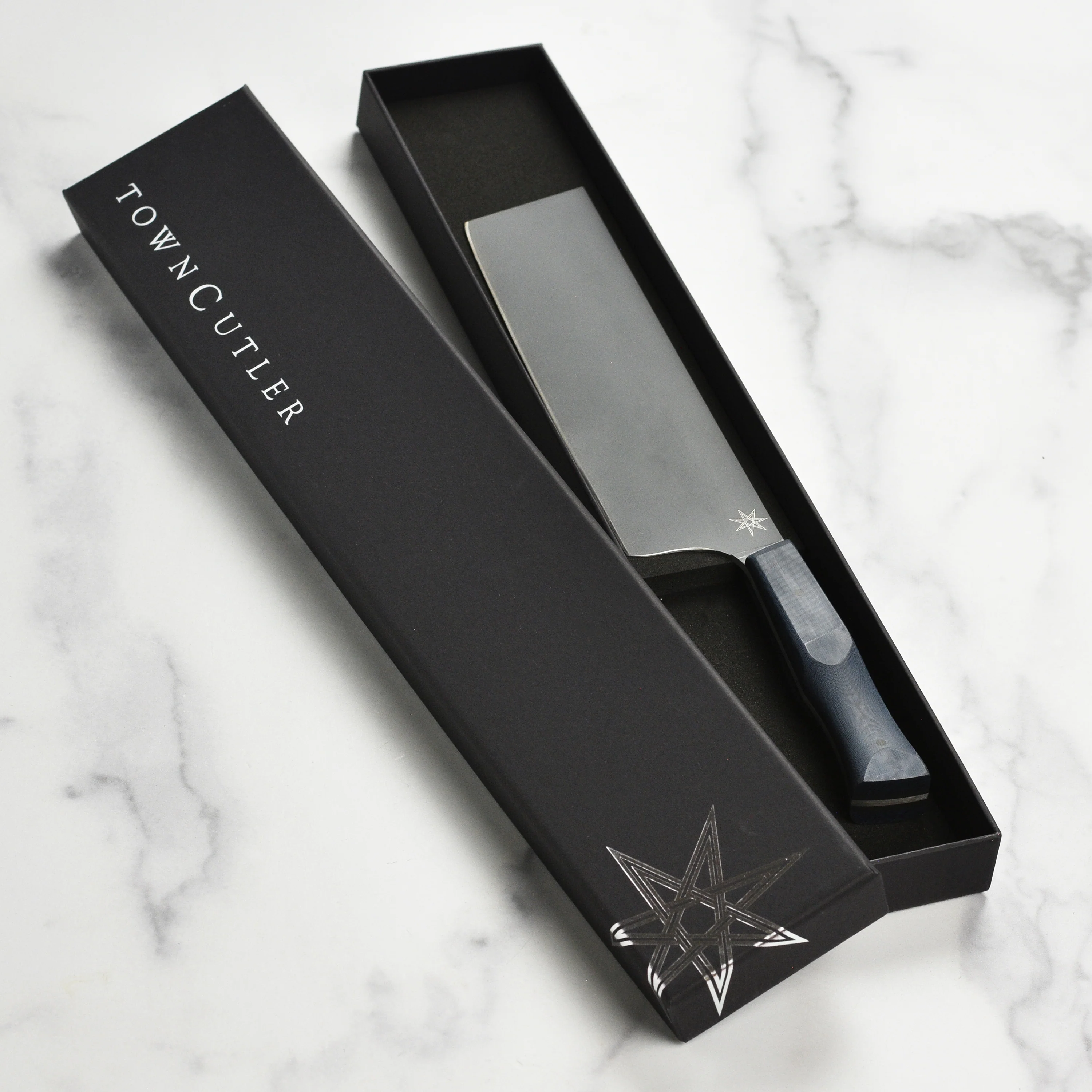 Town Cutler eXo Blue 7" Nakiri Knife - Image 5