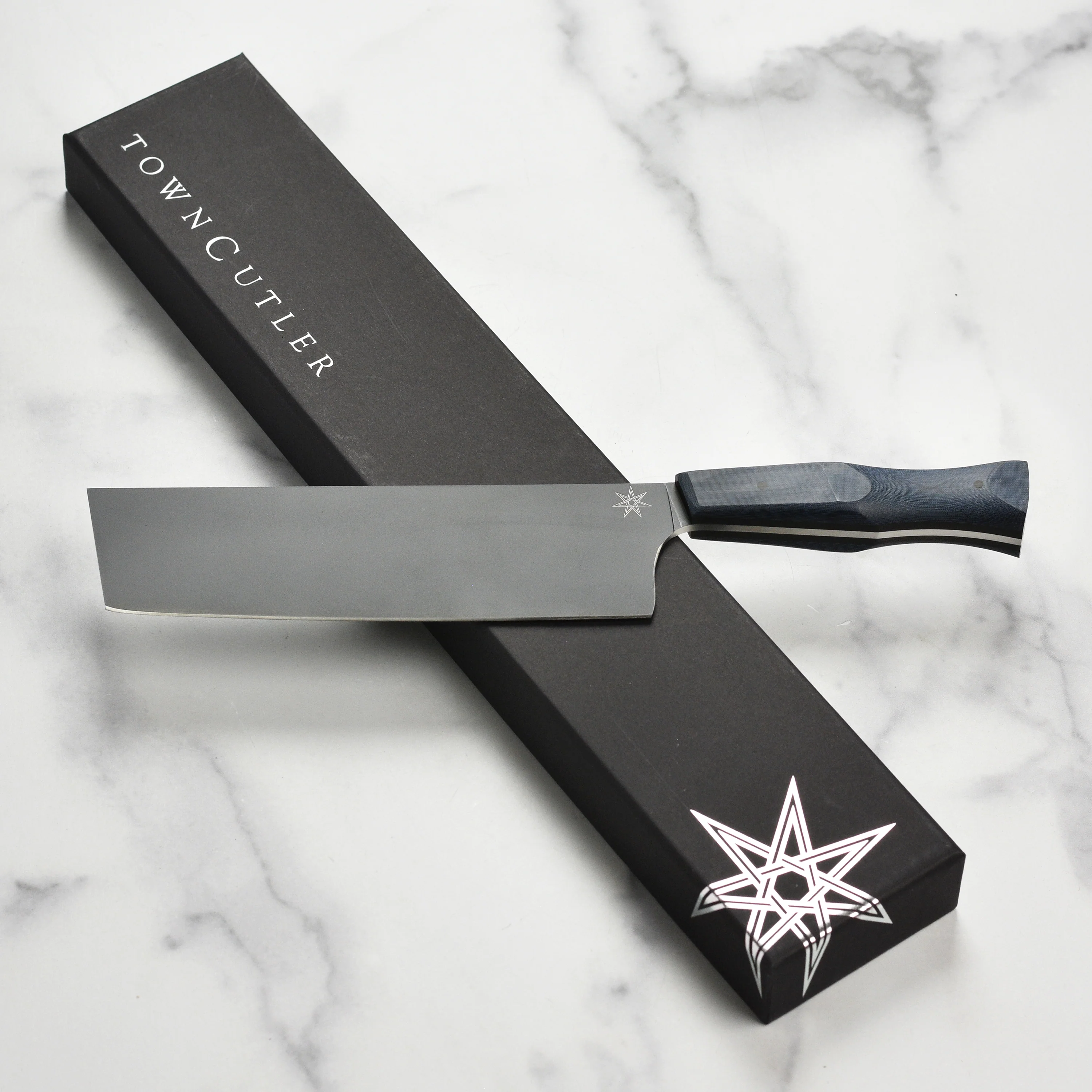Town Cutler eXo Blue 7" Nakiri Knife - Image 7