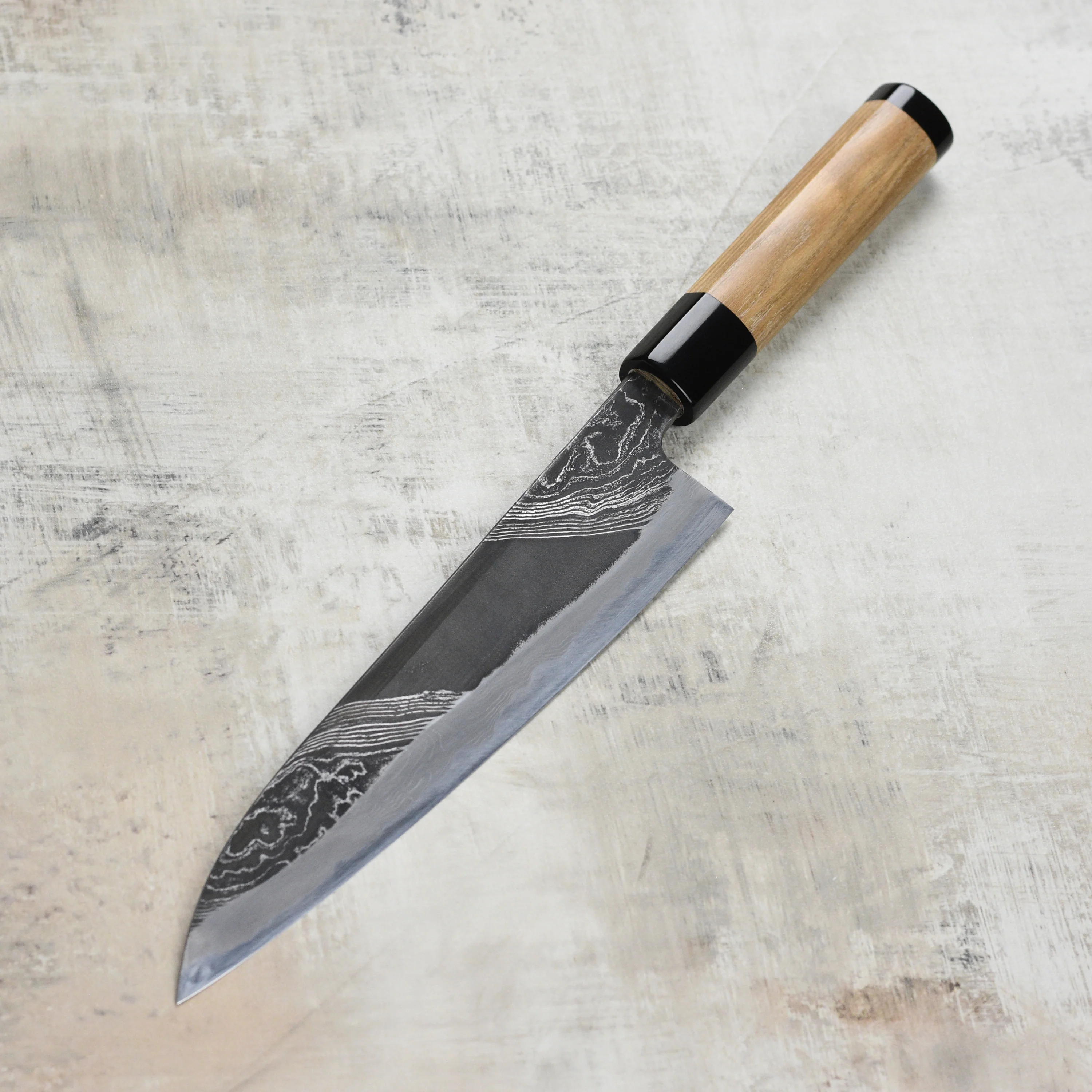 Tsukasa Hinoura River Jump Damascus 8.25" Gyuto - Image 6
