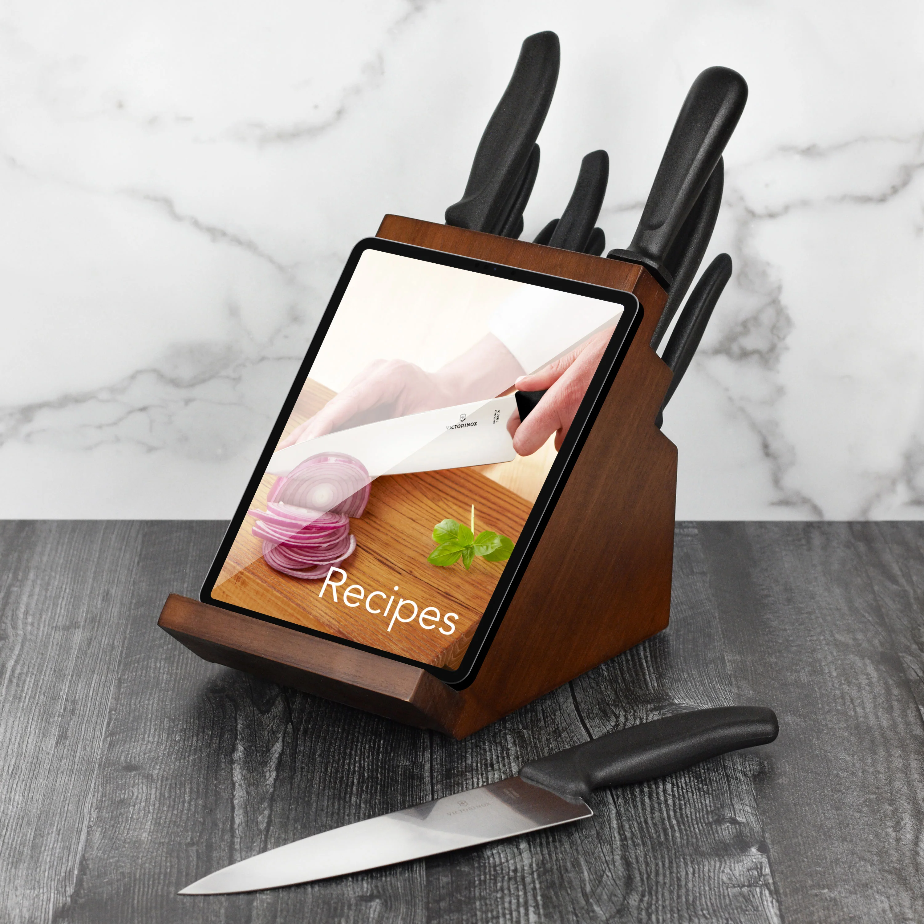 Victorinox Swiss Classic 14 Piece Walnut Swivel Knife Block Set - Image 3