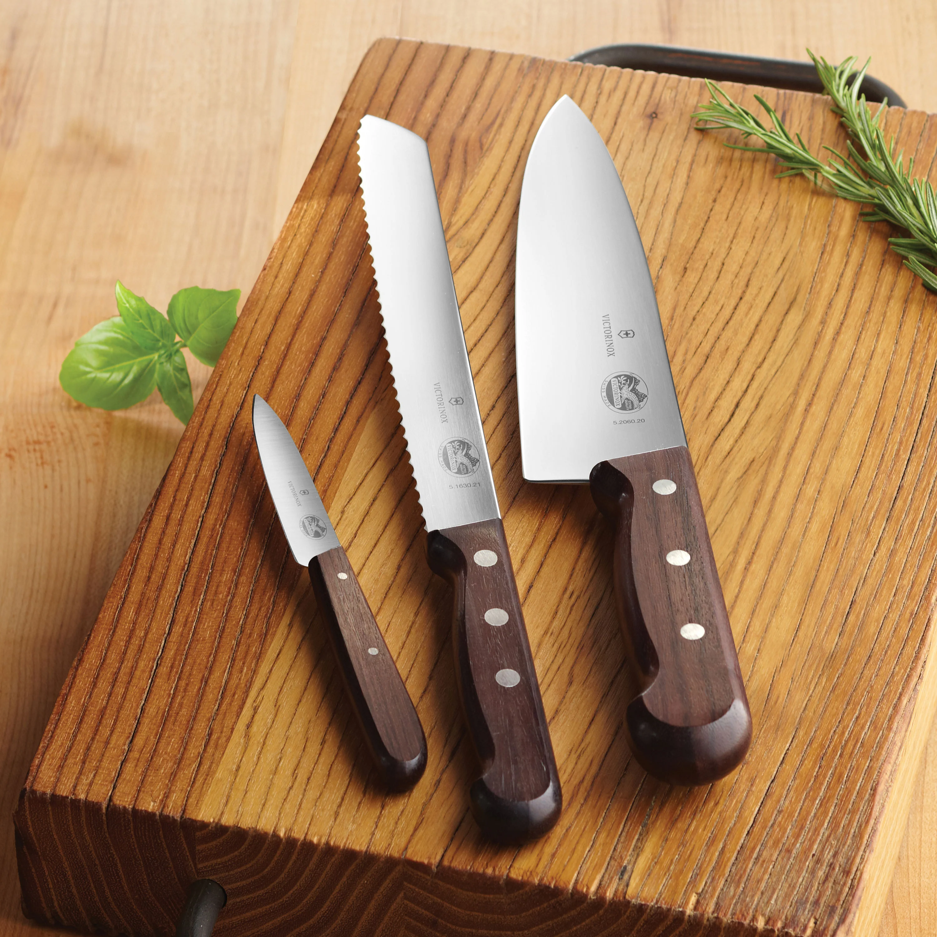 Victorinox Wood 3 Piece Knife Set - Image 5