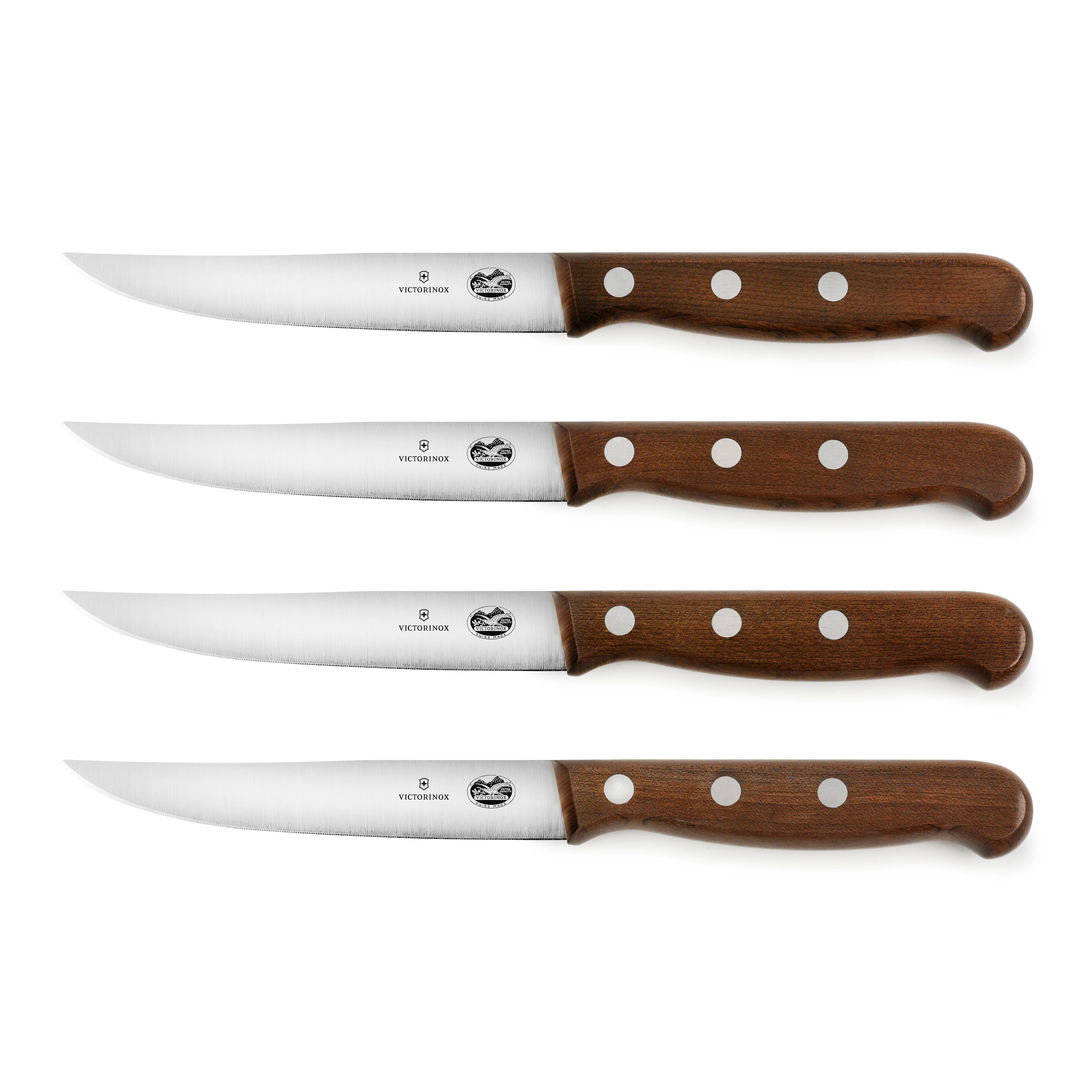 Victorinox Wood 4 Piece Fine Edge Steak Knife Set - Image 3