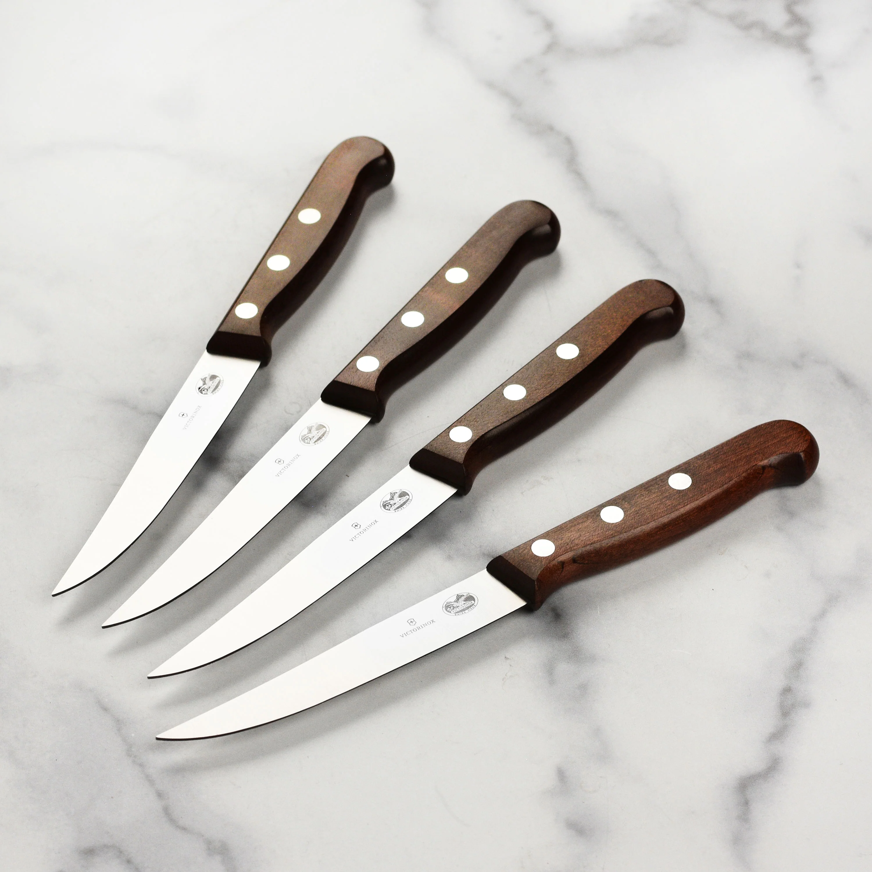 Victorinox Wood 4 Piece Fine Edge Steak Knife Set - Image 7