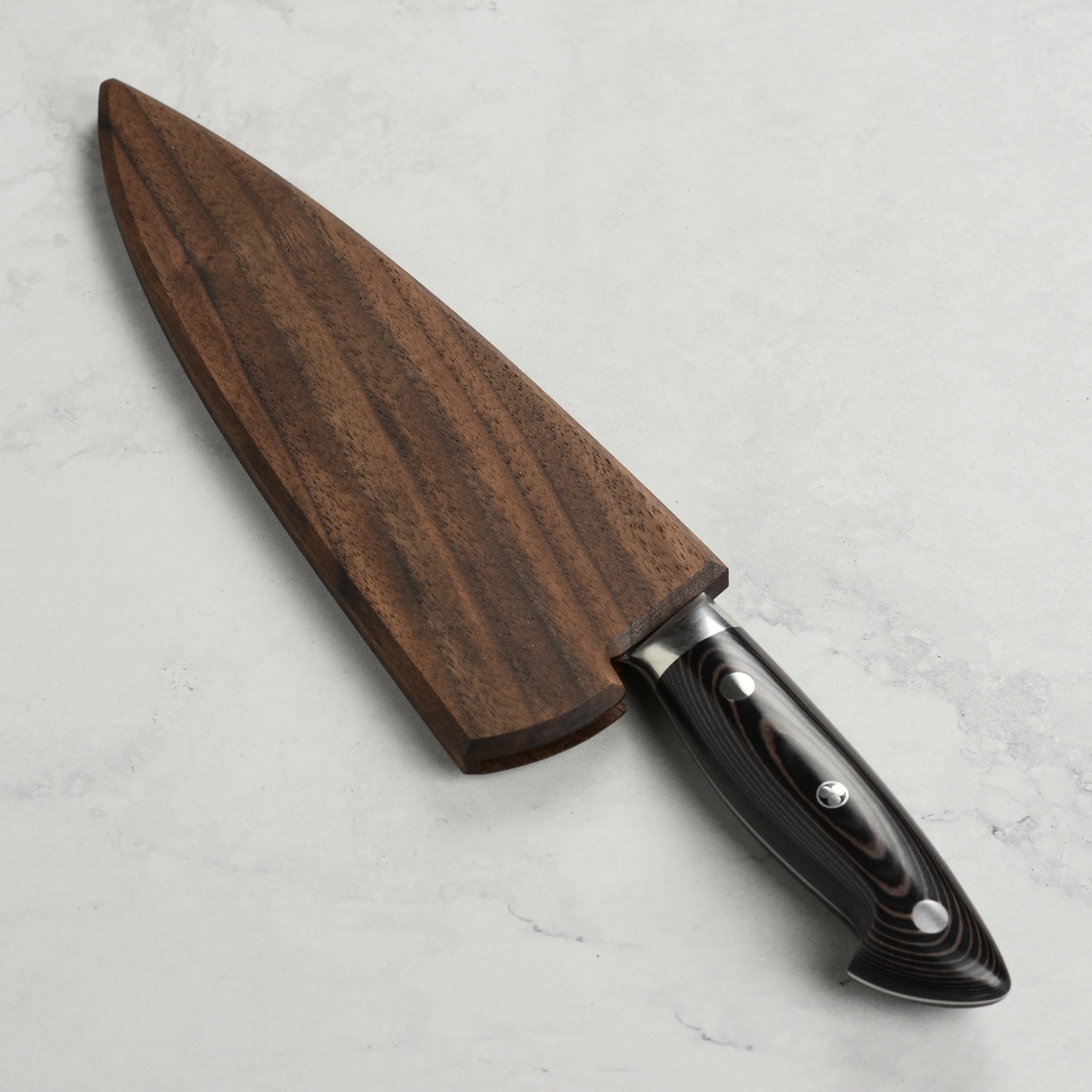 Walnut Magnetic Saya for Kramer 8" Chef's Knife - Image 4