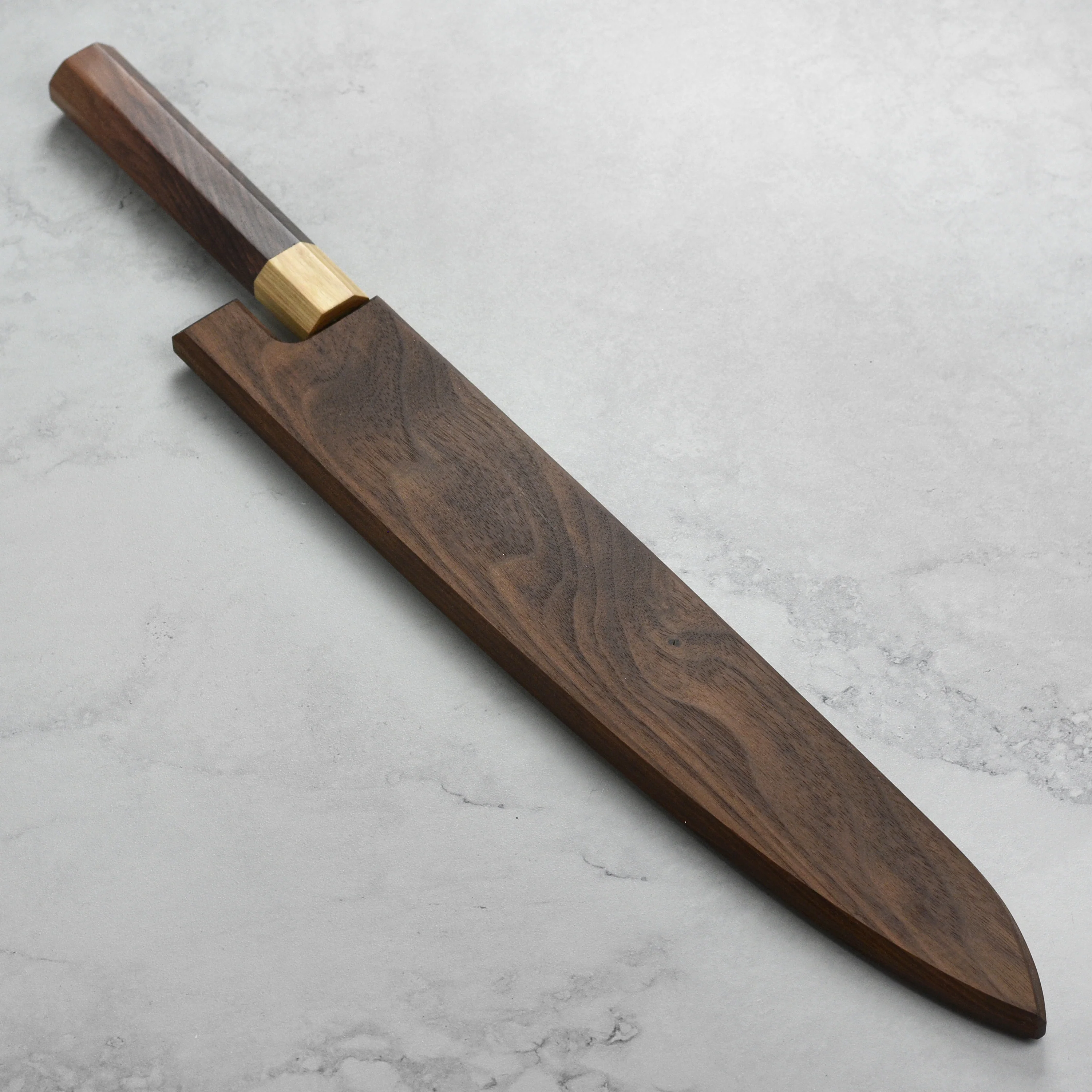 Walnut Magnetic Saya for 10.6" Sujihiki - Image 2