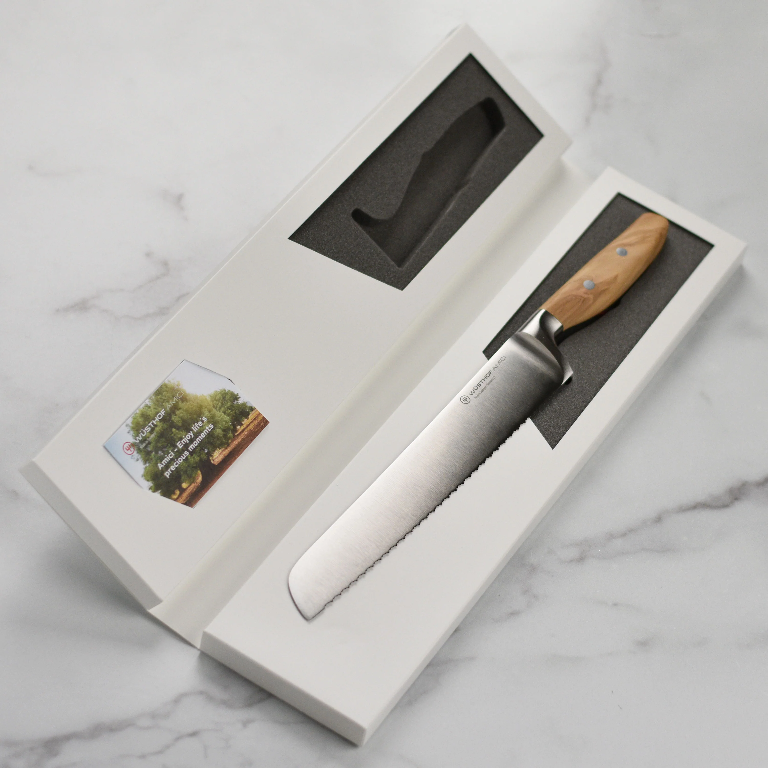 Wusthof Amici 9" Double Serrated Bread Knife - Image 8