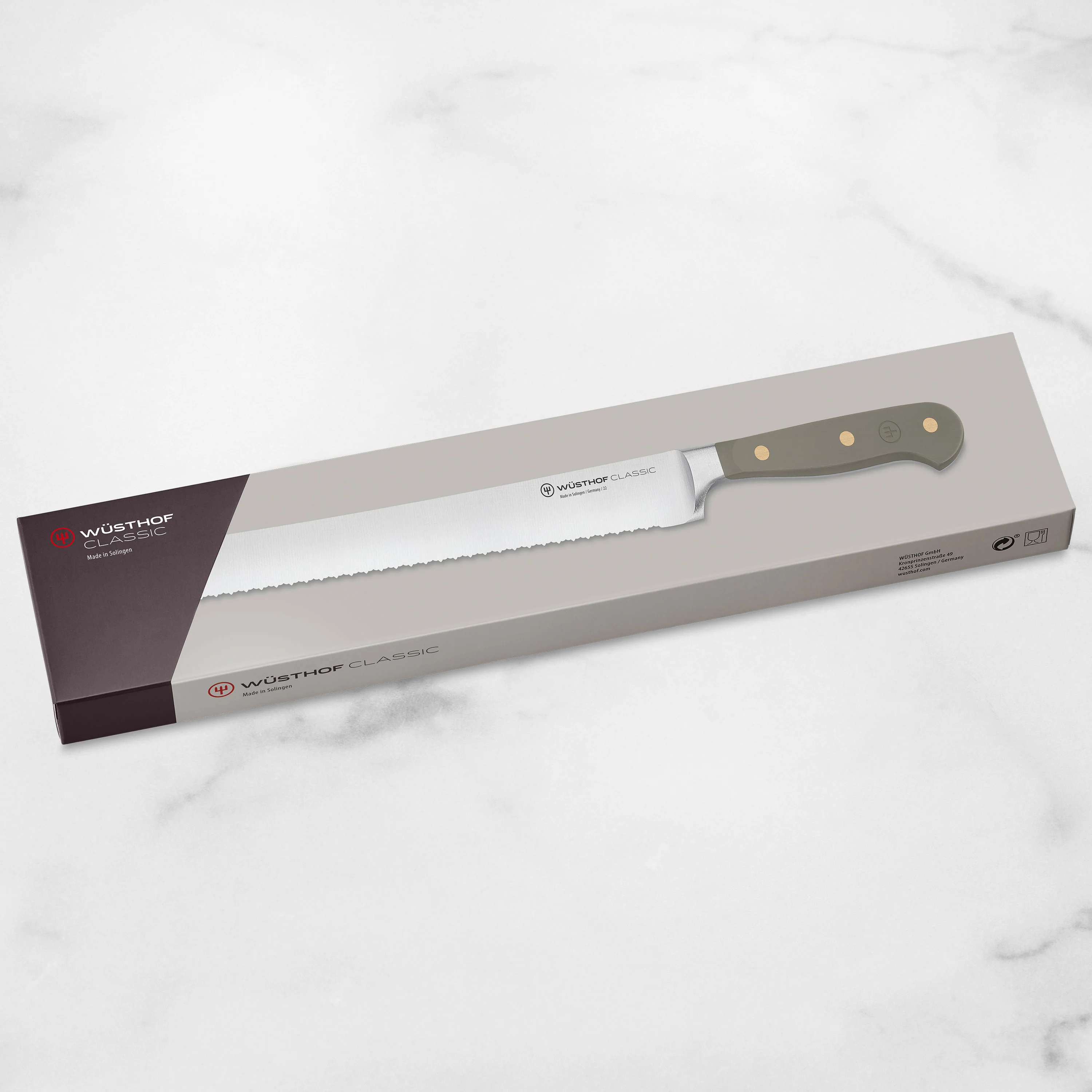 Wusthof Classic Velvet Oyster 9" Double Serrated Bread Knife - Image 9