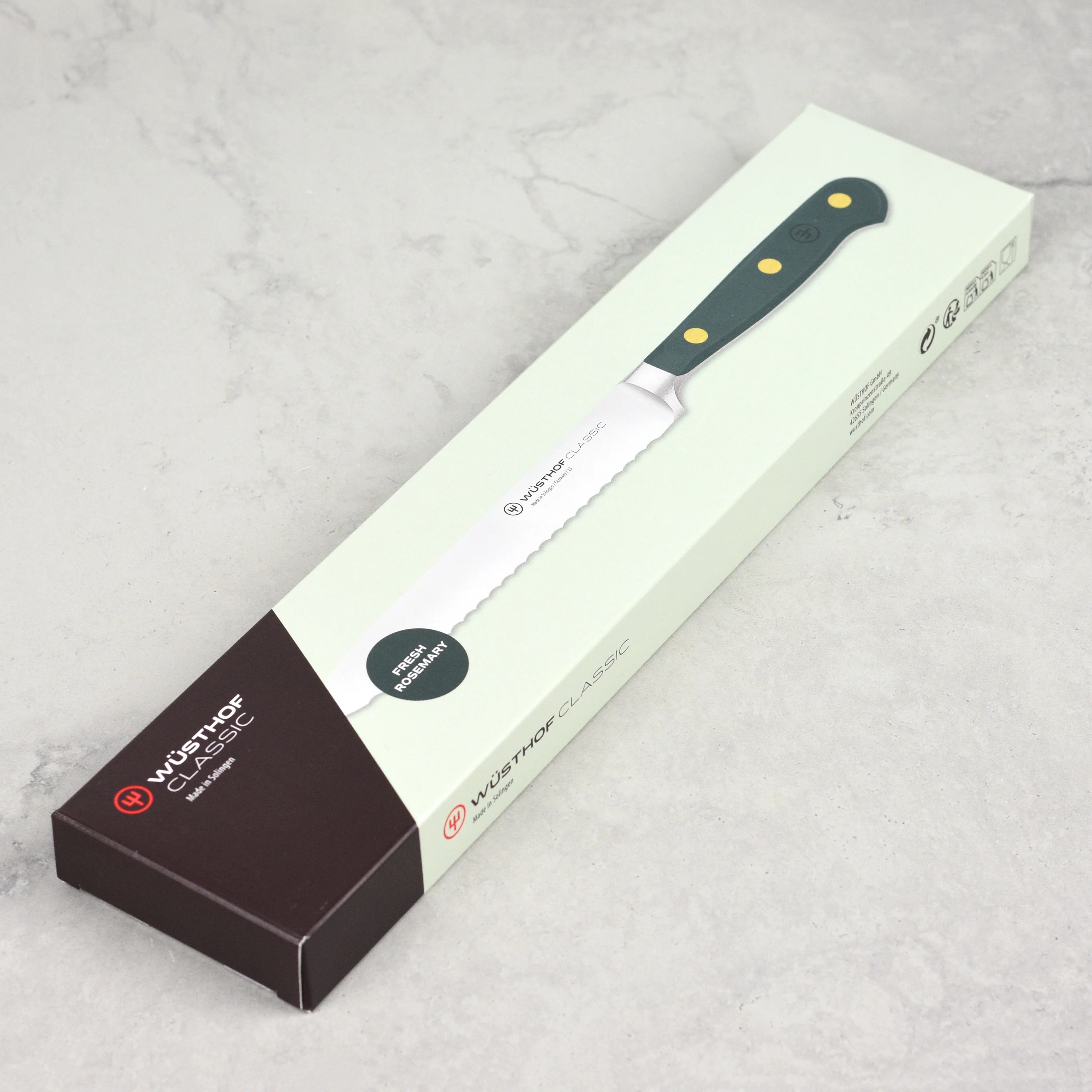 Wusthof Classic Fresh Rosemary 5" Serrated Utility Knife - Image 6