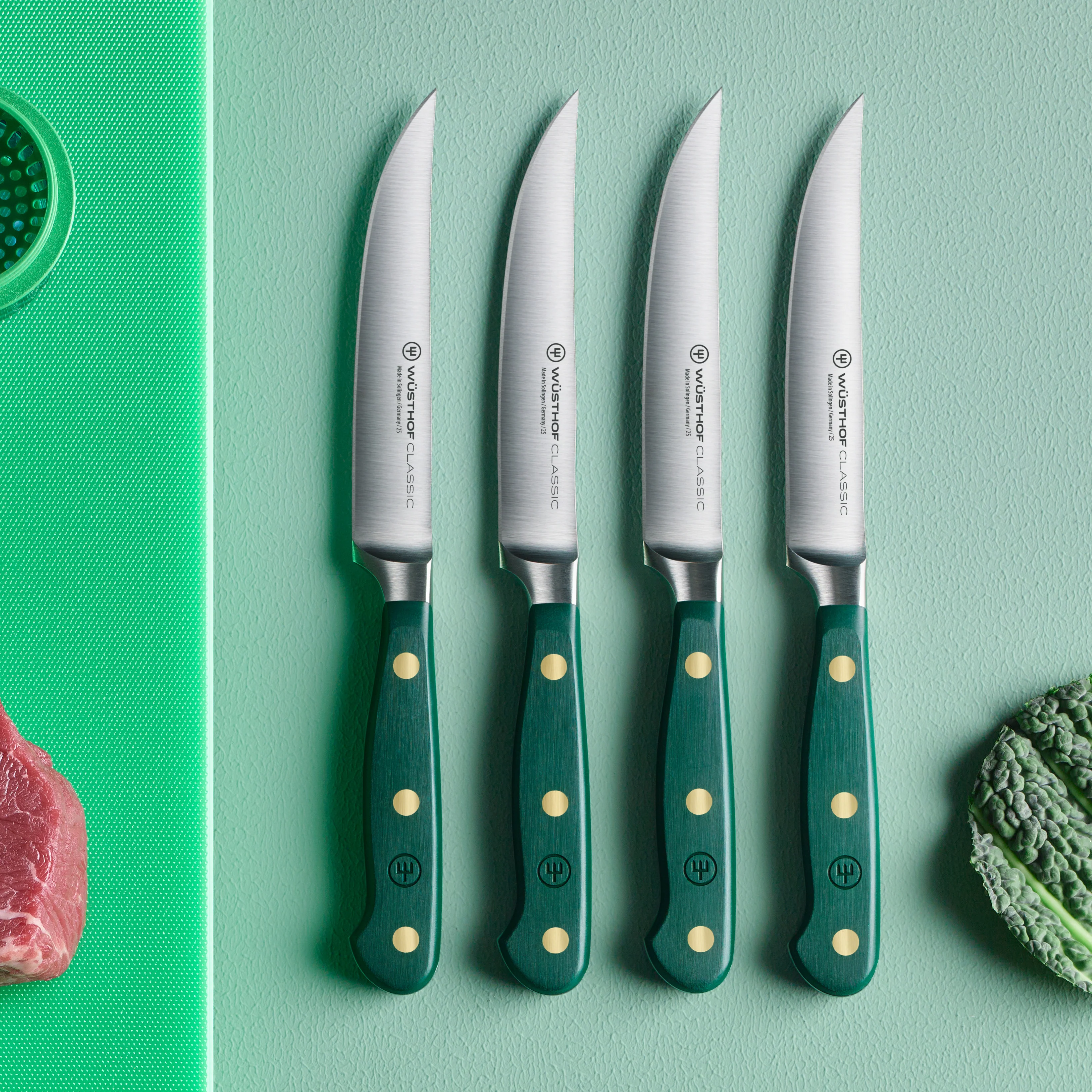 Wusthof Classic Fresh Rosemary 4 Piece Steak Knife Set - Image 5