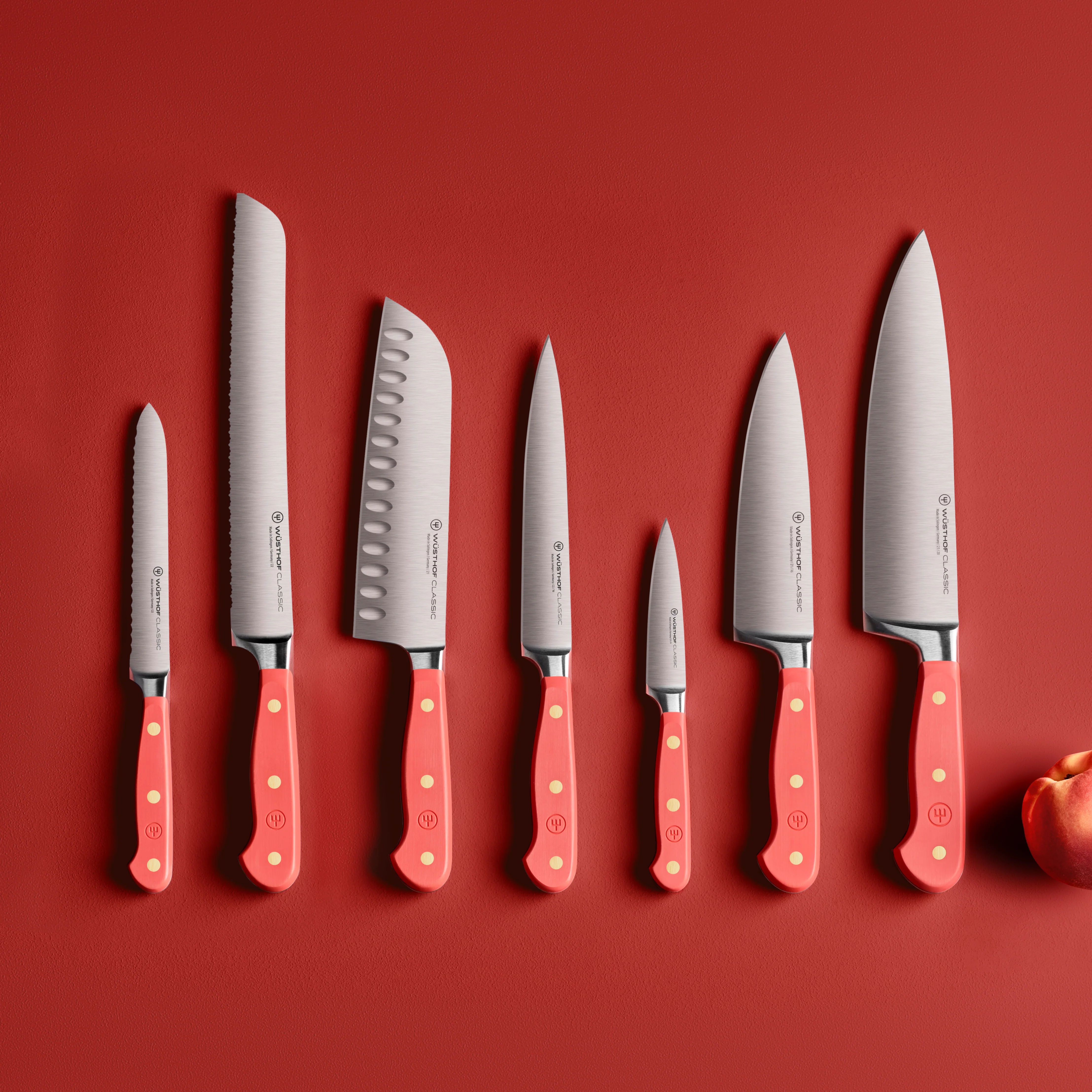 Wusthof Classic Coral Peach 8 Piece Knife Block Set - Image 2