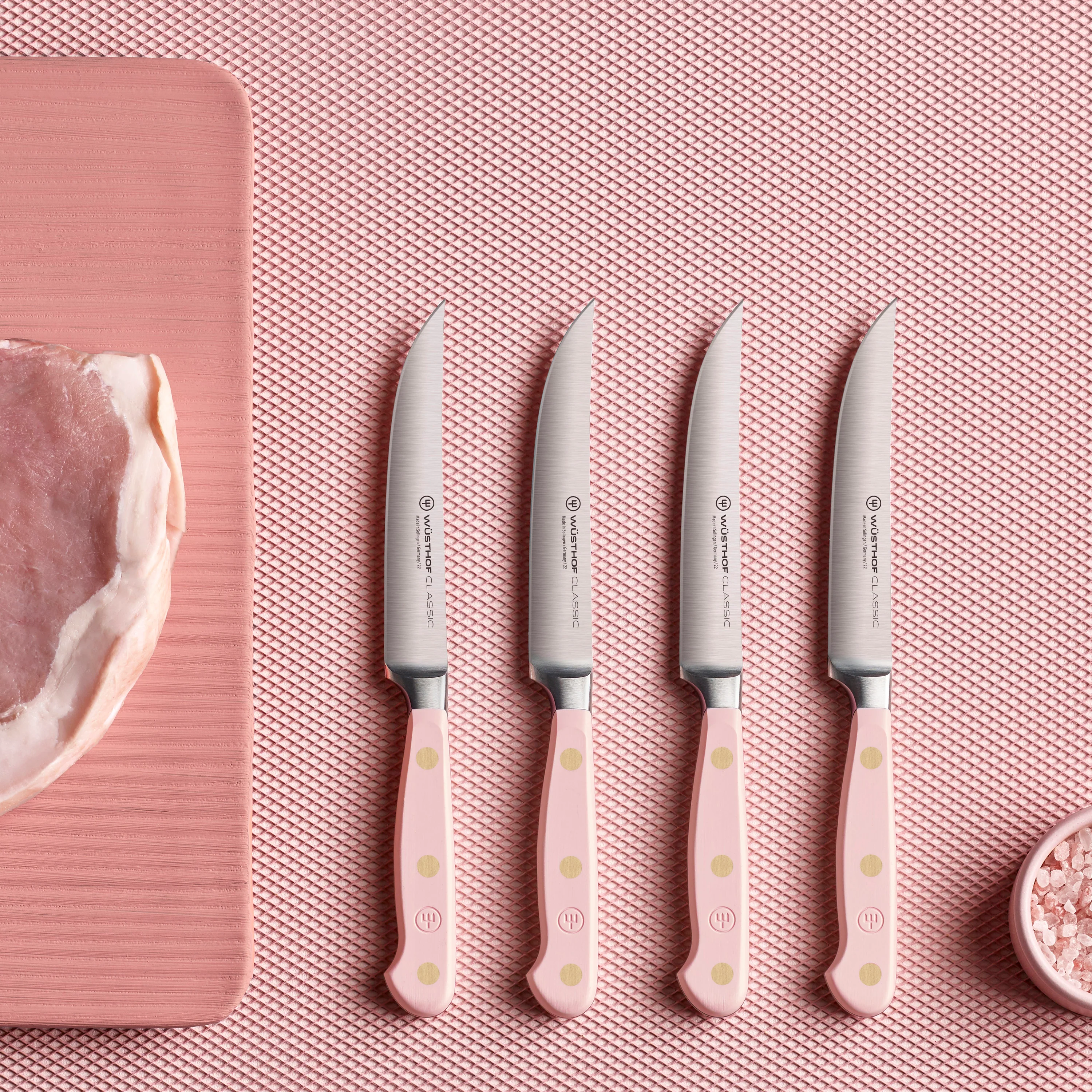 Wusthof Classic Pink Himalayan Salt 4 Piece Steak Knife Set - Image 3