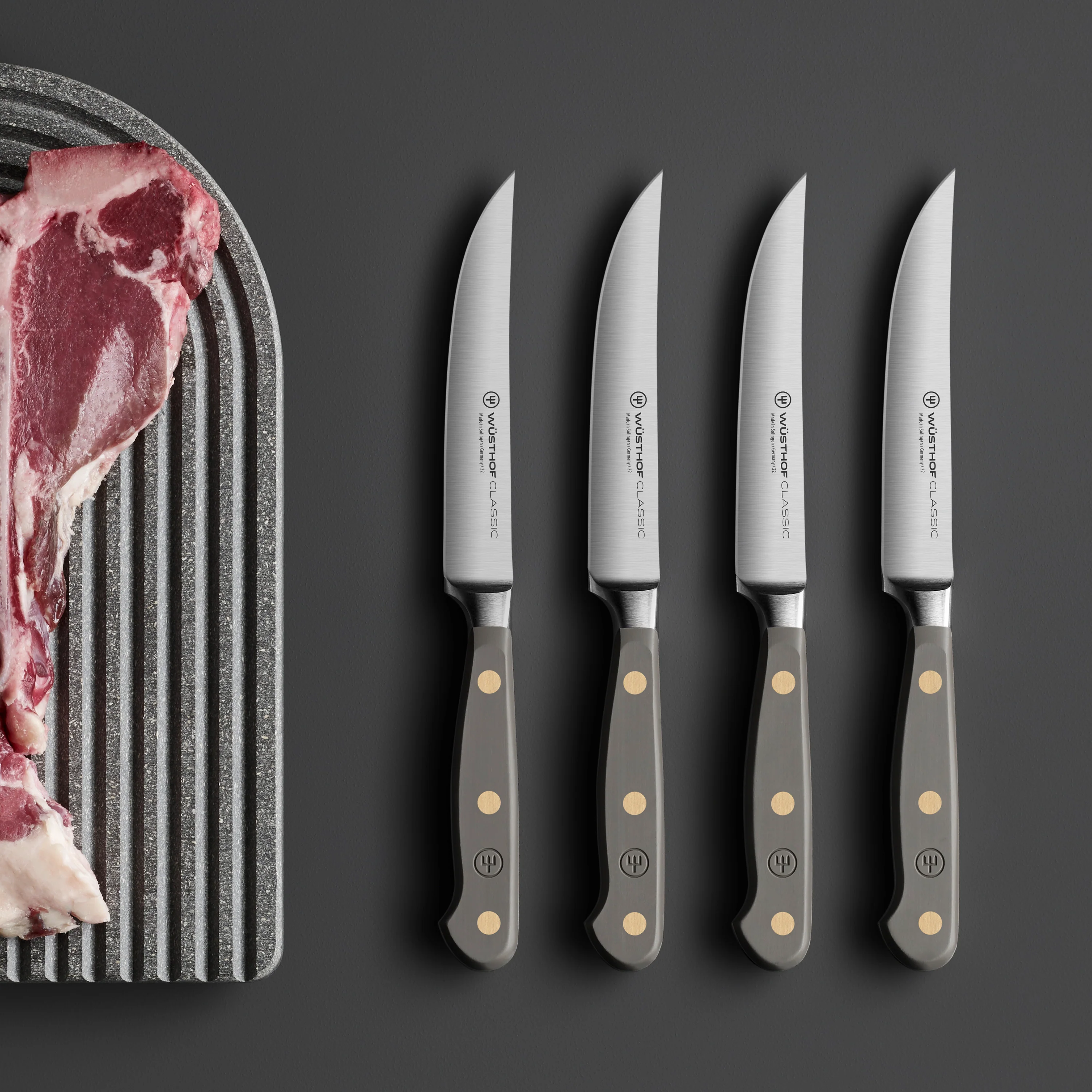 Wusthof Classic Velvet Oyster 4 Piece Steak Knife Set - Image 5