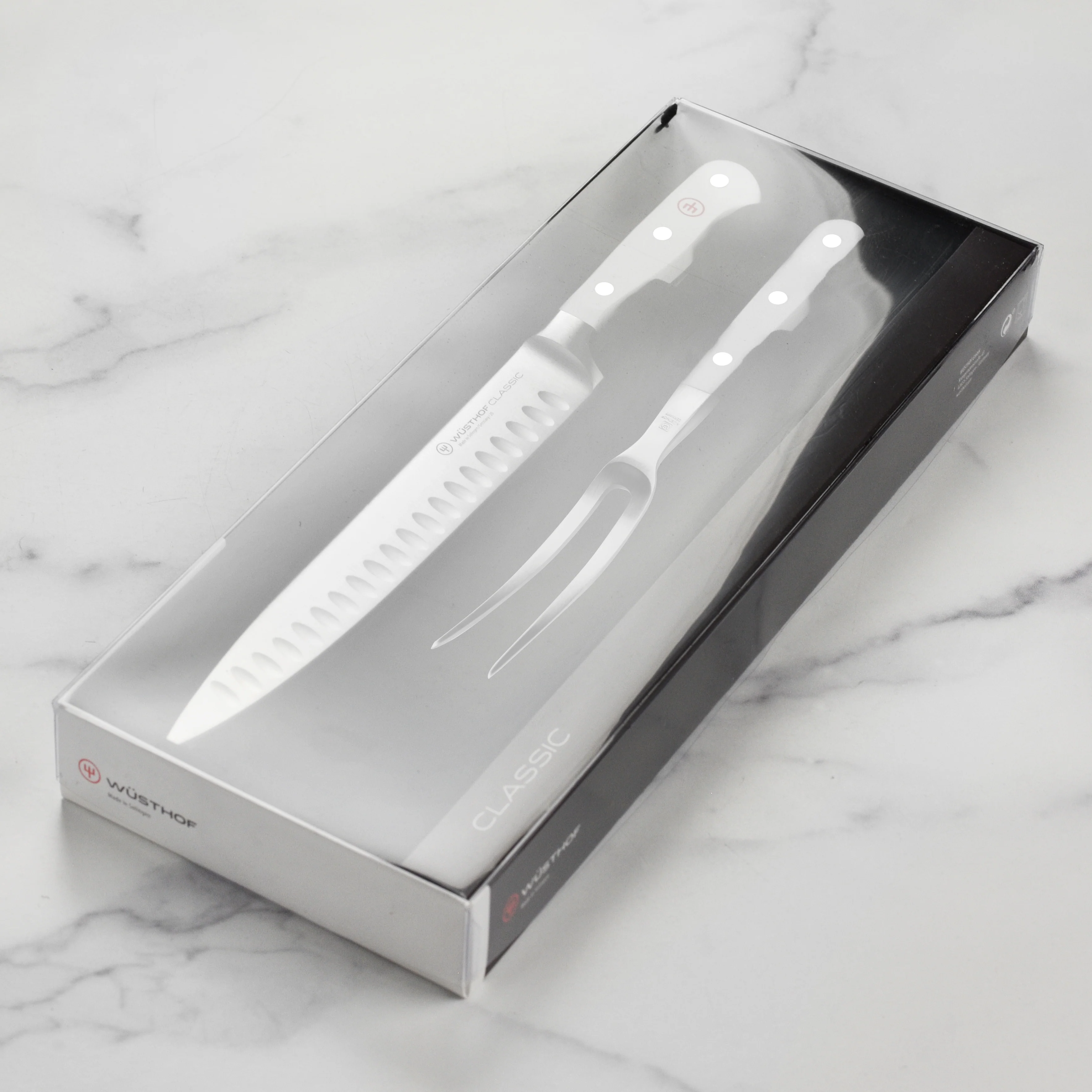 Wusthof Classic White 2 Piece Hollow Edge Carving Set - Image 7