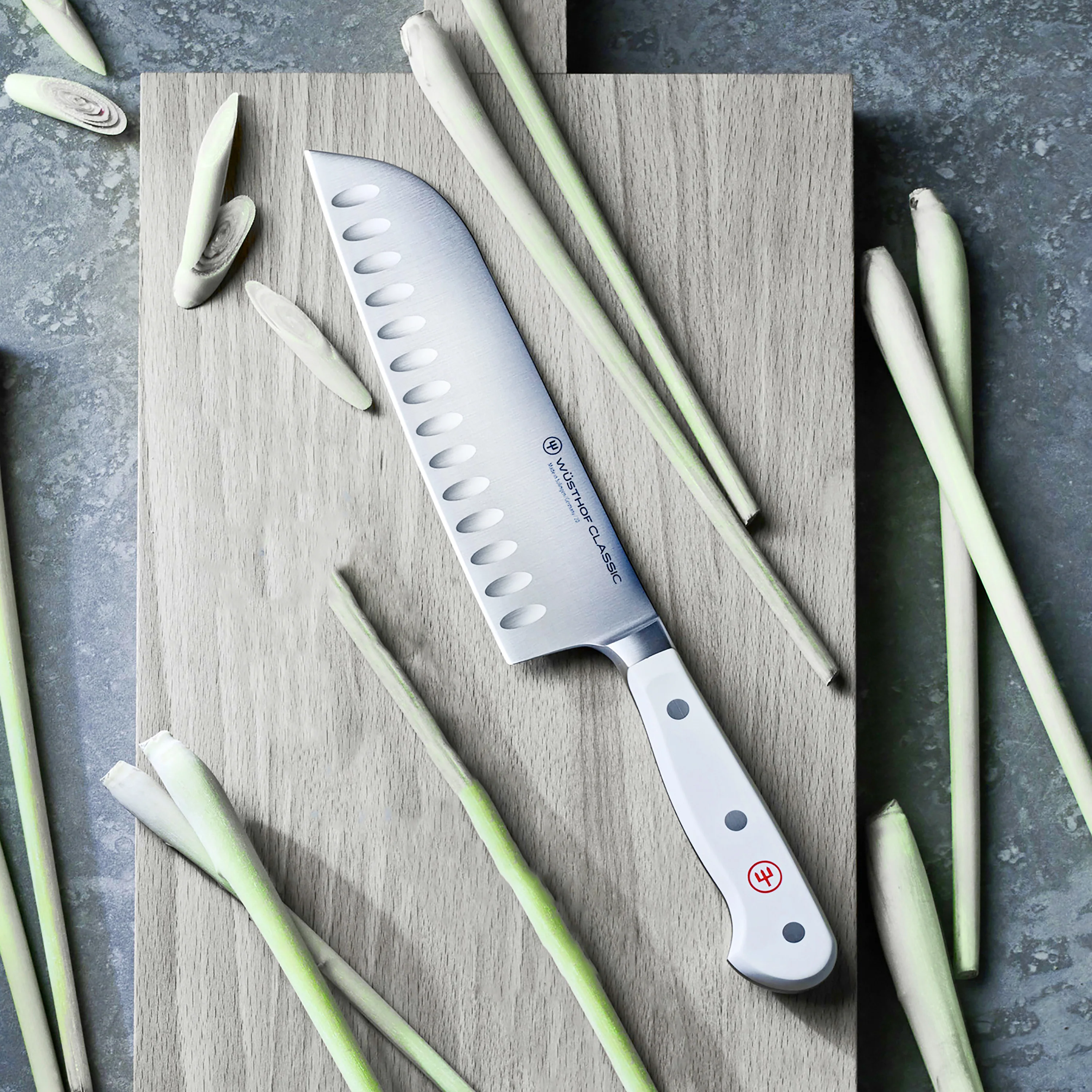 Wusthof Classic White 7" Hollow Edge Santoku Knife - Image 5