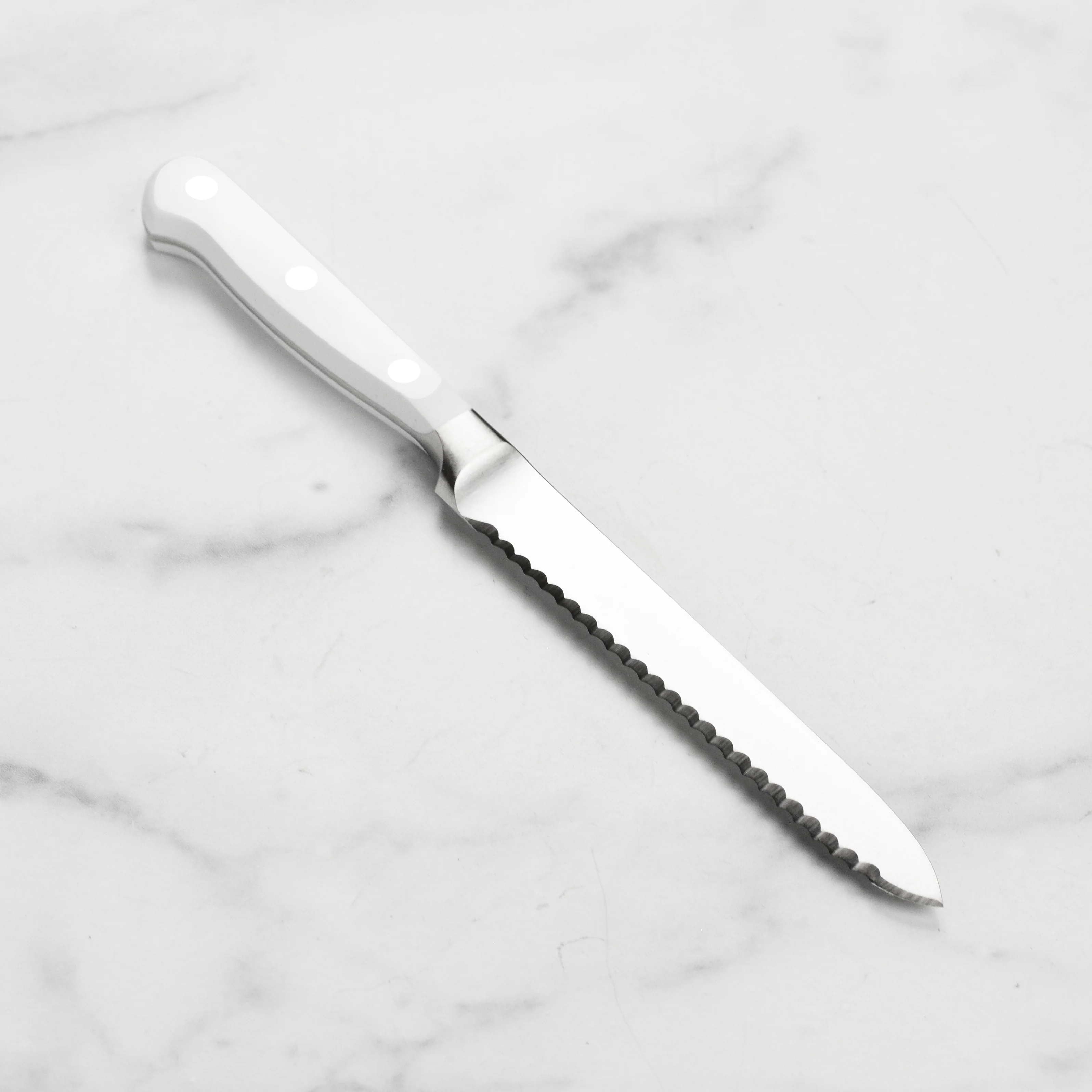 Wusthof Classic White 5" Serrated Utility Knife - Image 6