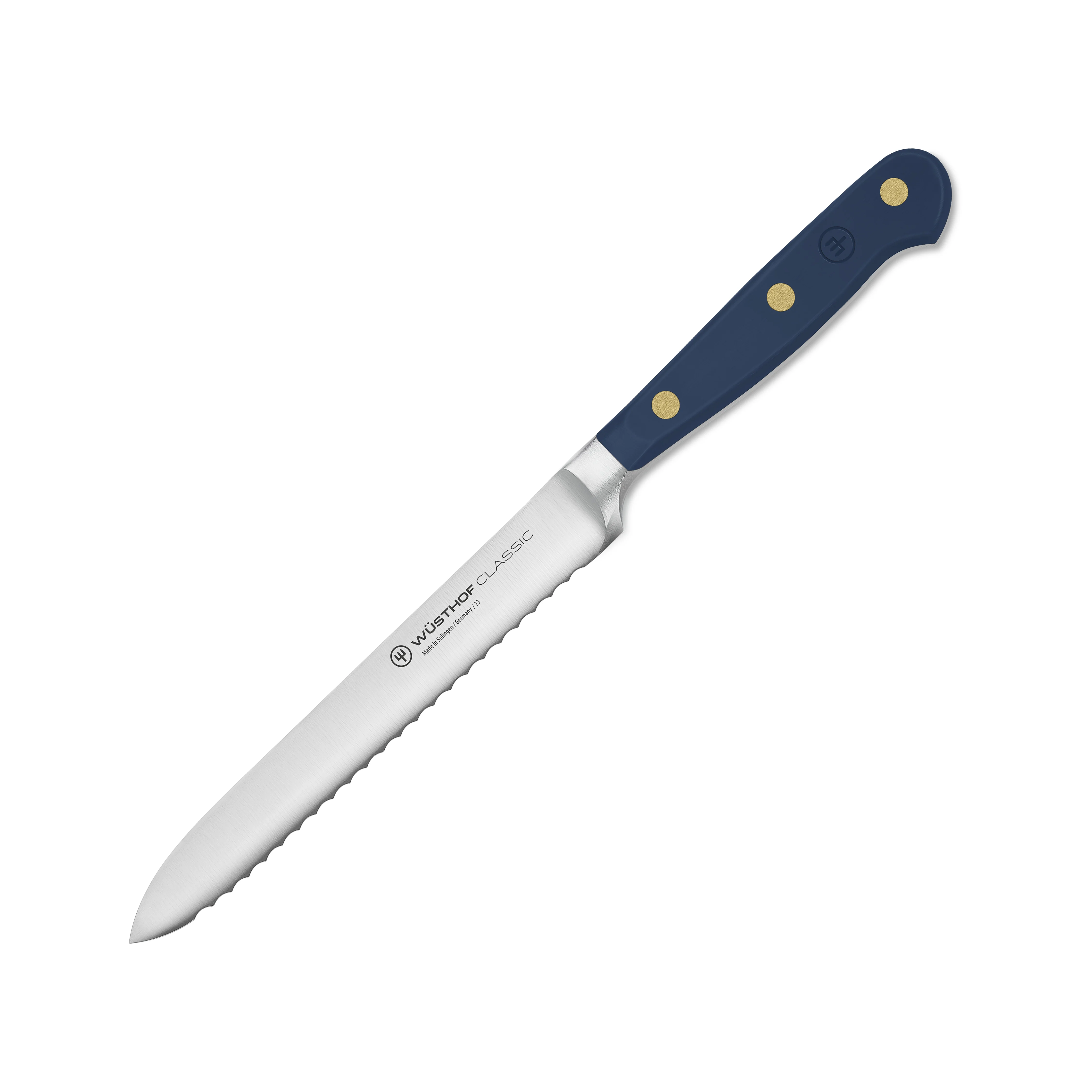 Wusthof Classic Wild Blueberry 5" Serrated Utility Knife - Image 4
