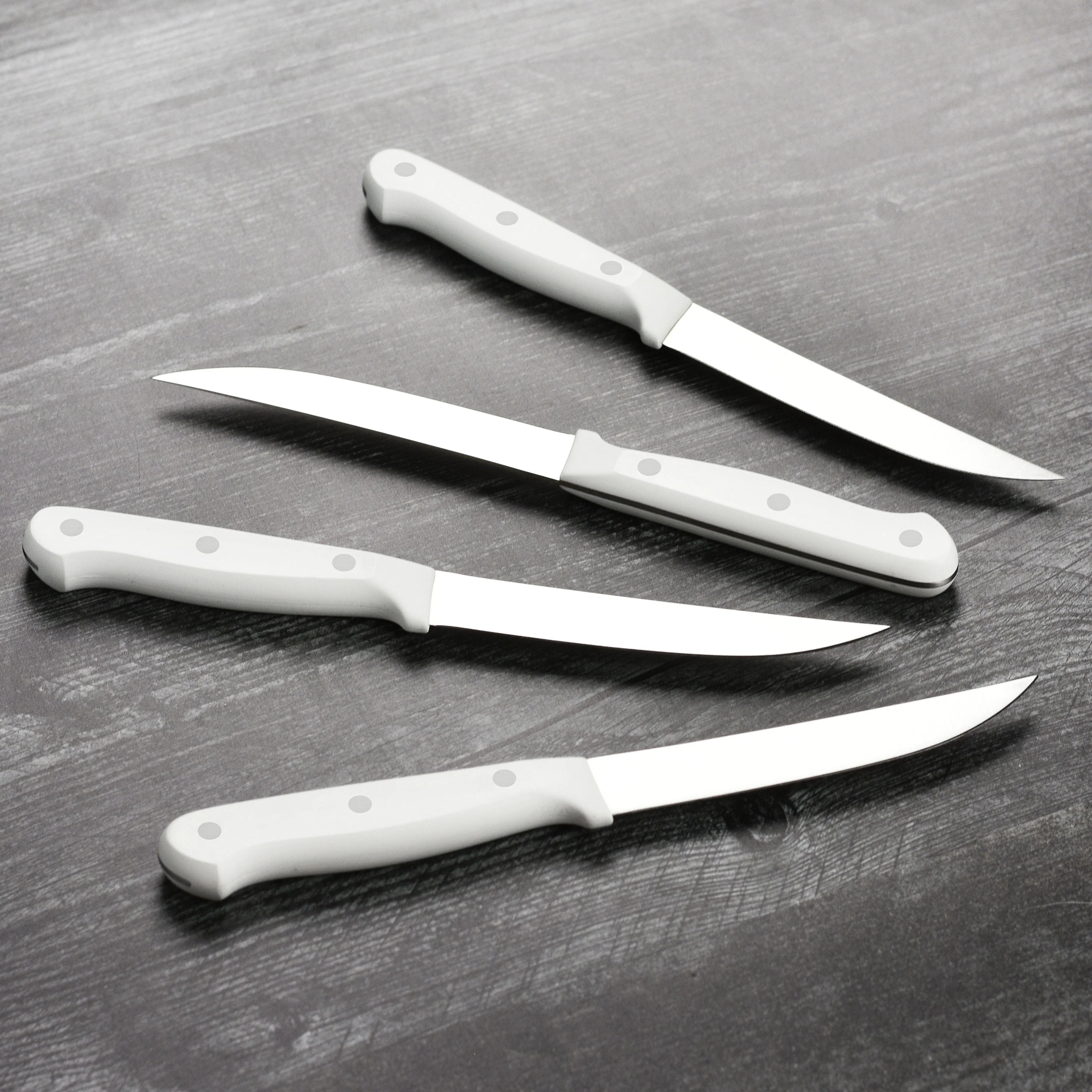 Wusthof Gourmet 4 Piece Steak Knife Set with White Handles - Image 2