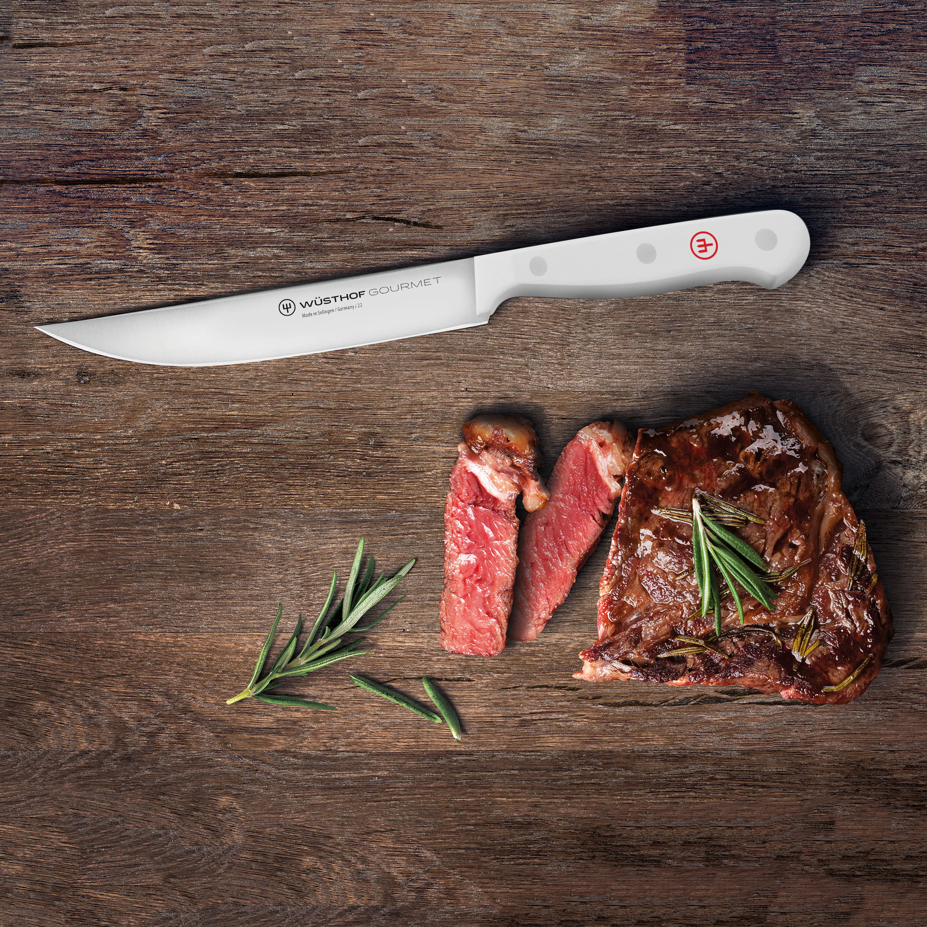 Wusthof Gourmet 8 Piece Steak Knife Set with Case, White Handles - Image 3