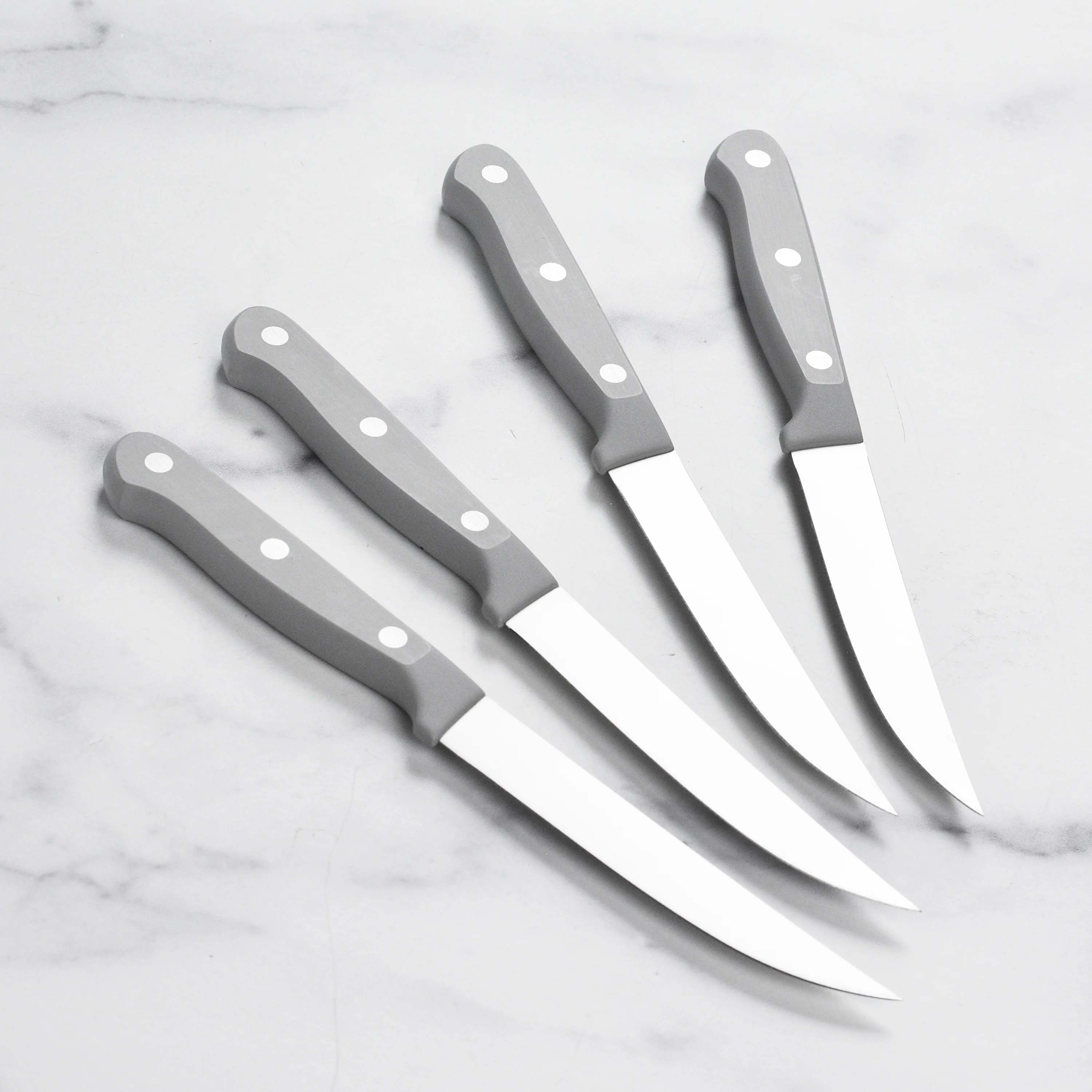 Wusthof Gourmet 4 Piece Steak Knife Set with Grey Handles - Image 5