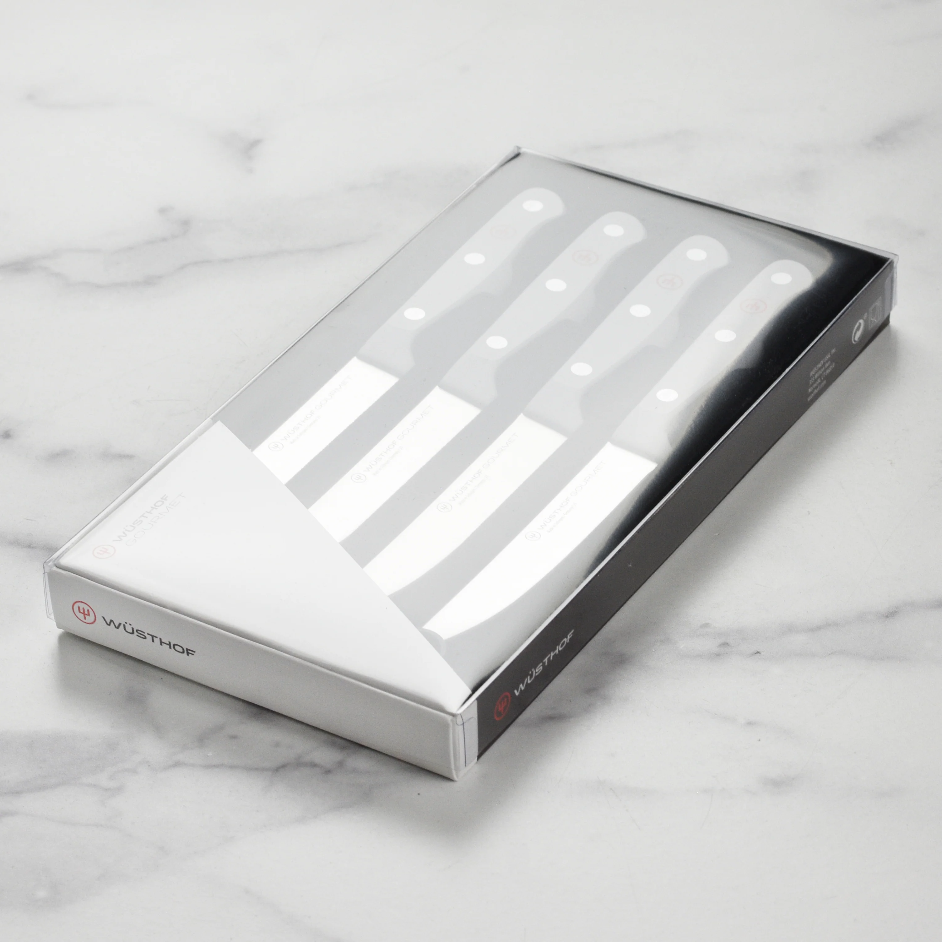 Wusthof Gourmet 4 Piece Steak Knife Set with Grey Handles - Image 6