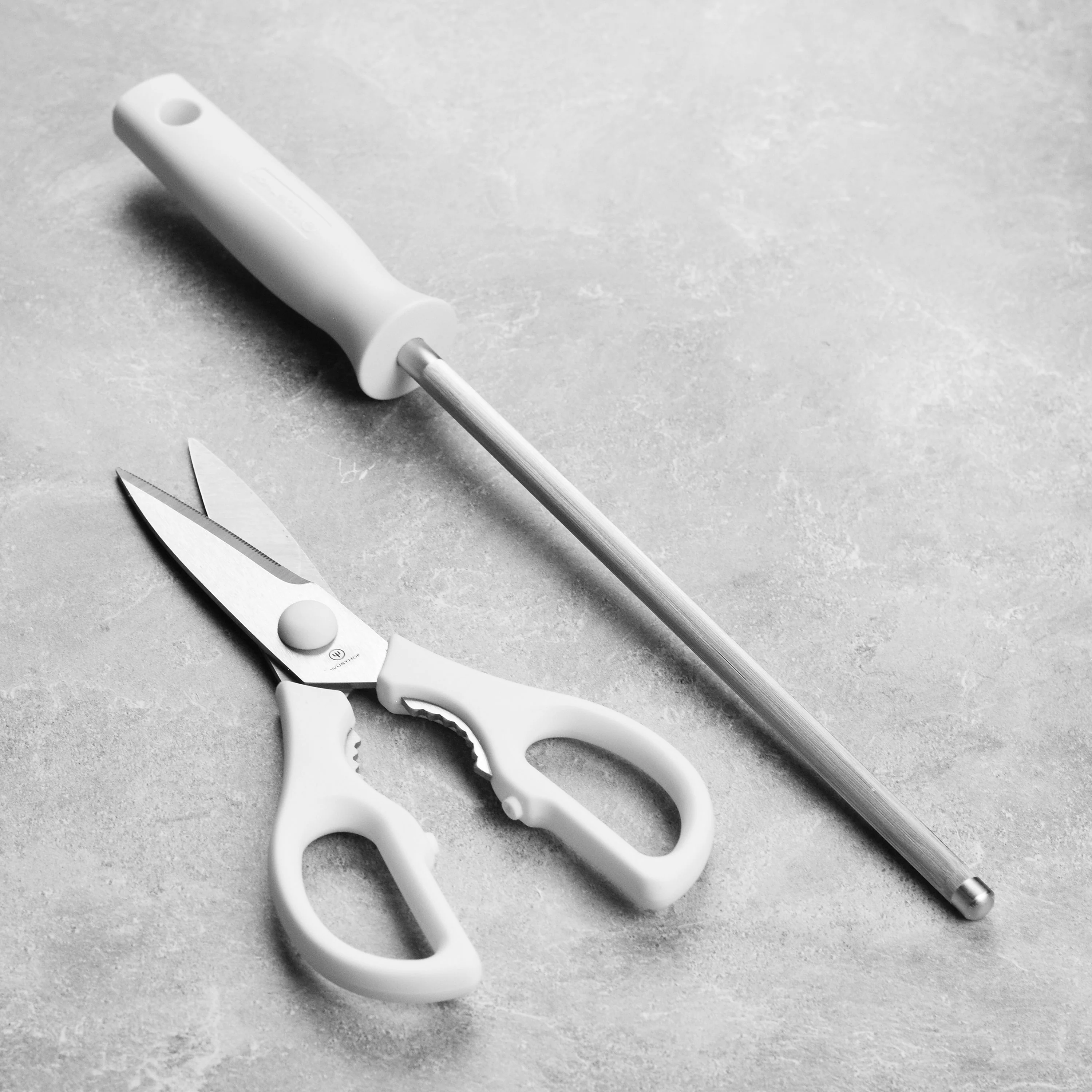 Wusthof Gourmet 12 Piece Knife Block Set, White Handles - Image 9