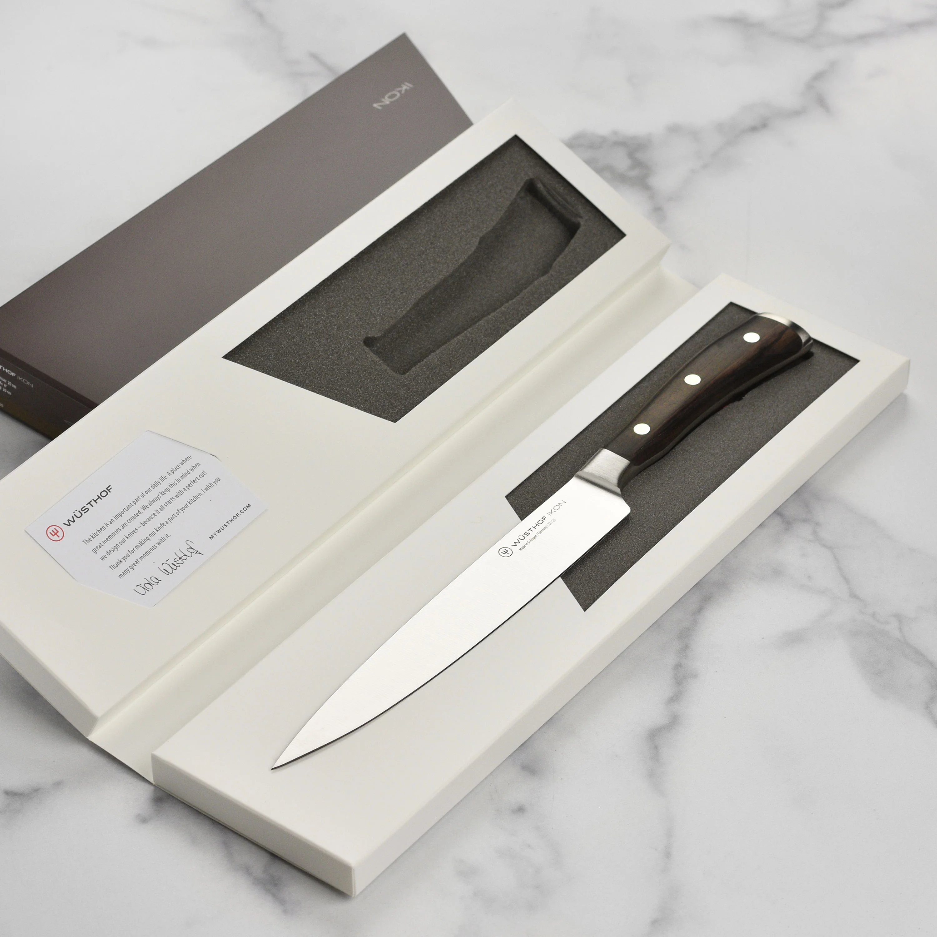 Wusthof Ikon Blackwood 8" Carving Knife - Image 5