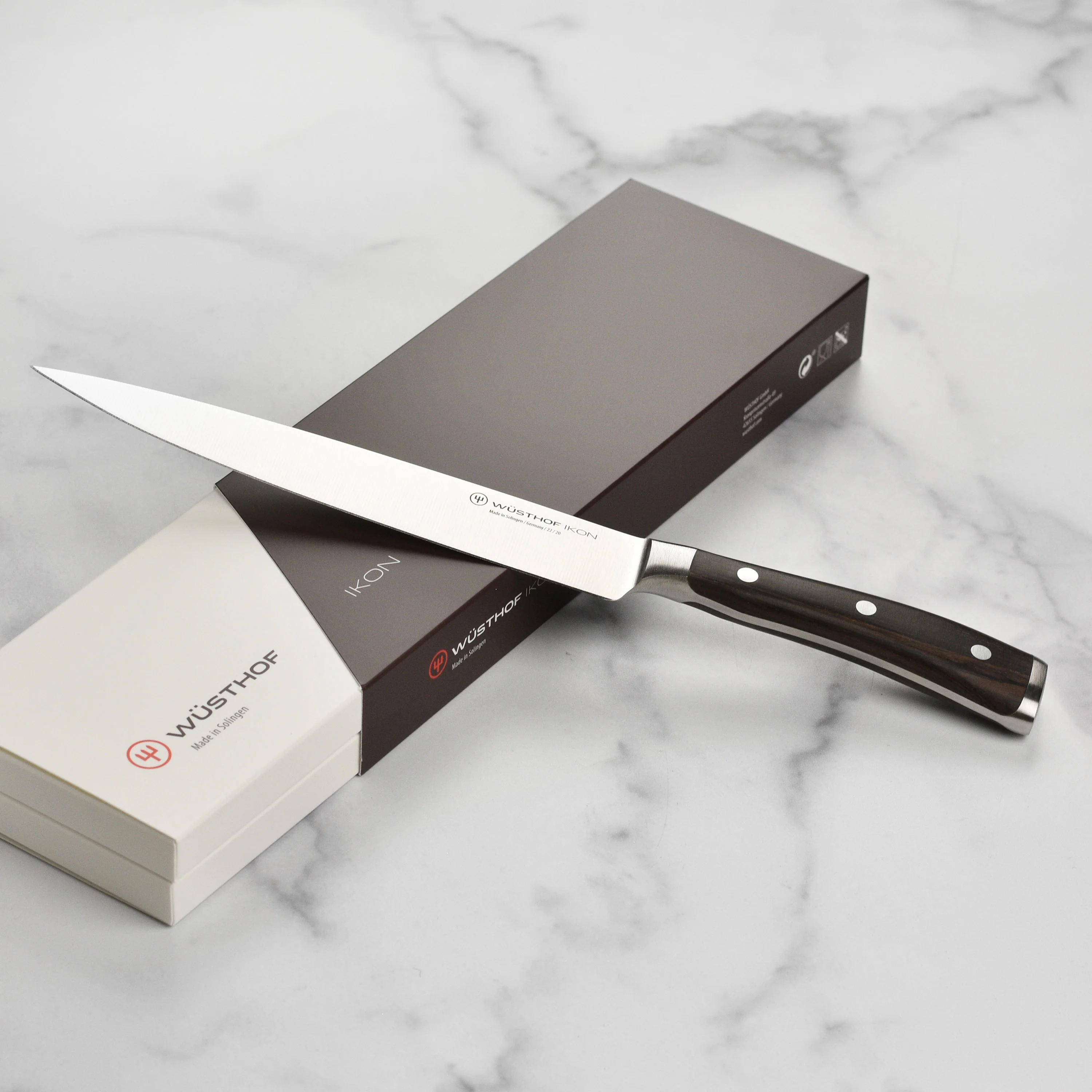Wusthof Ikon Blackwood 8" Carving Knife - Image 7