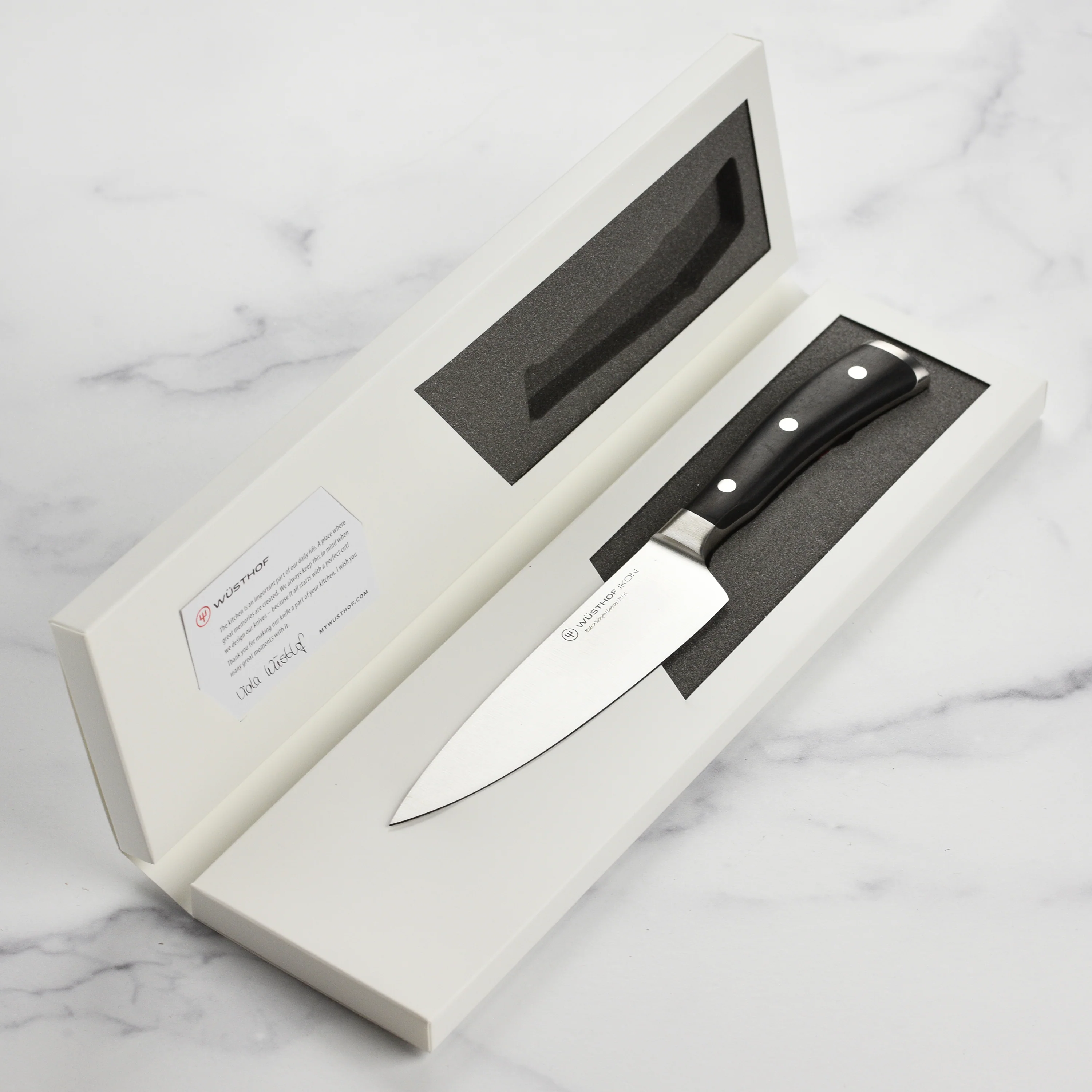 Wusthof Ikon Blackwood 6" Chef's Knife - Image 5