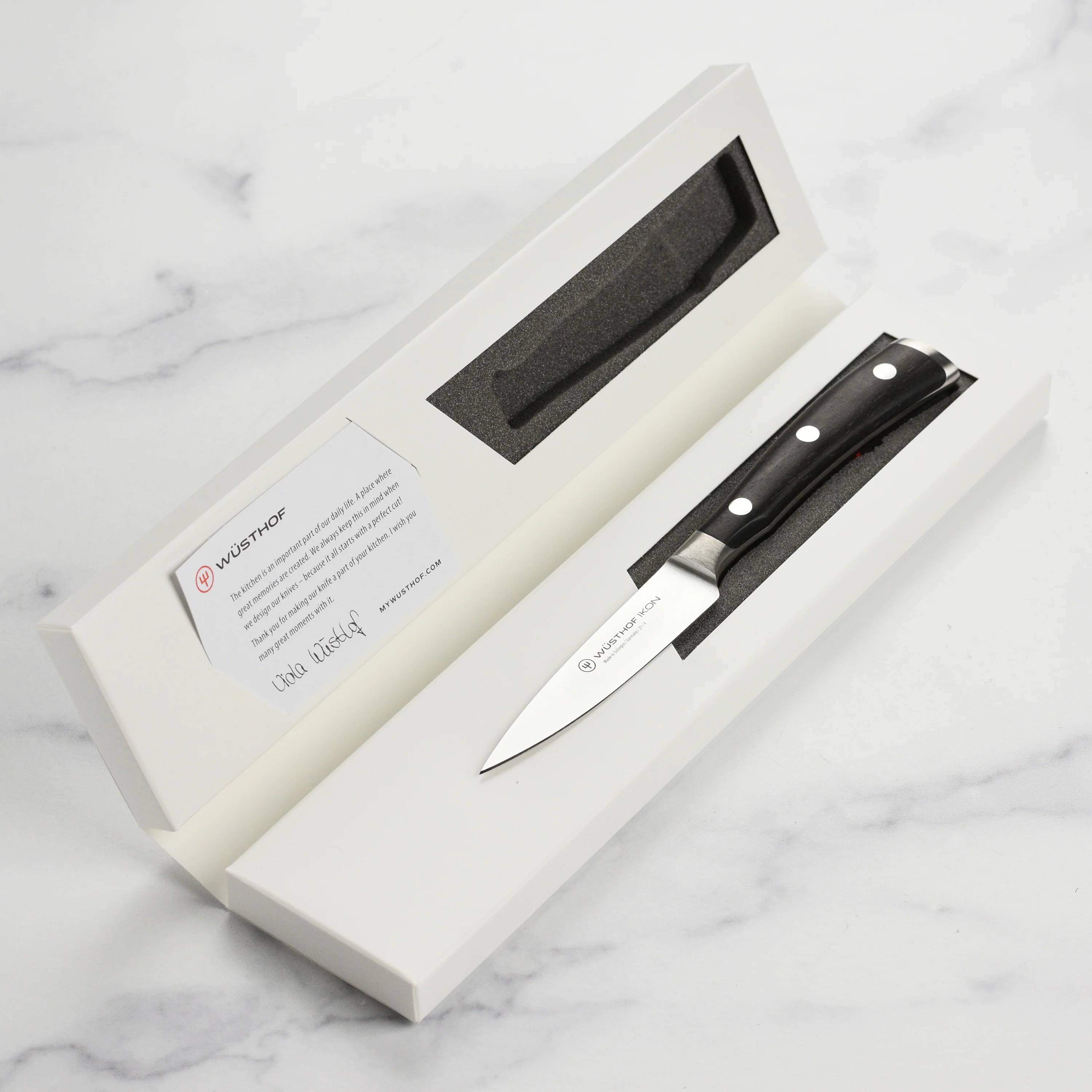 Wusthof Ikon Blackwood 3.5" Paring Knife - Image 5