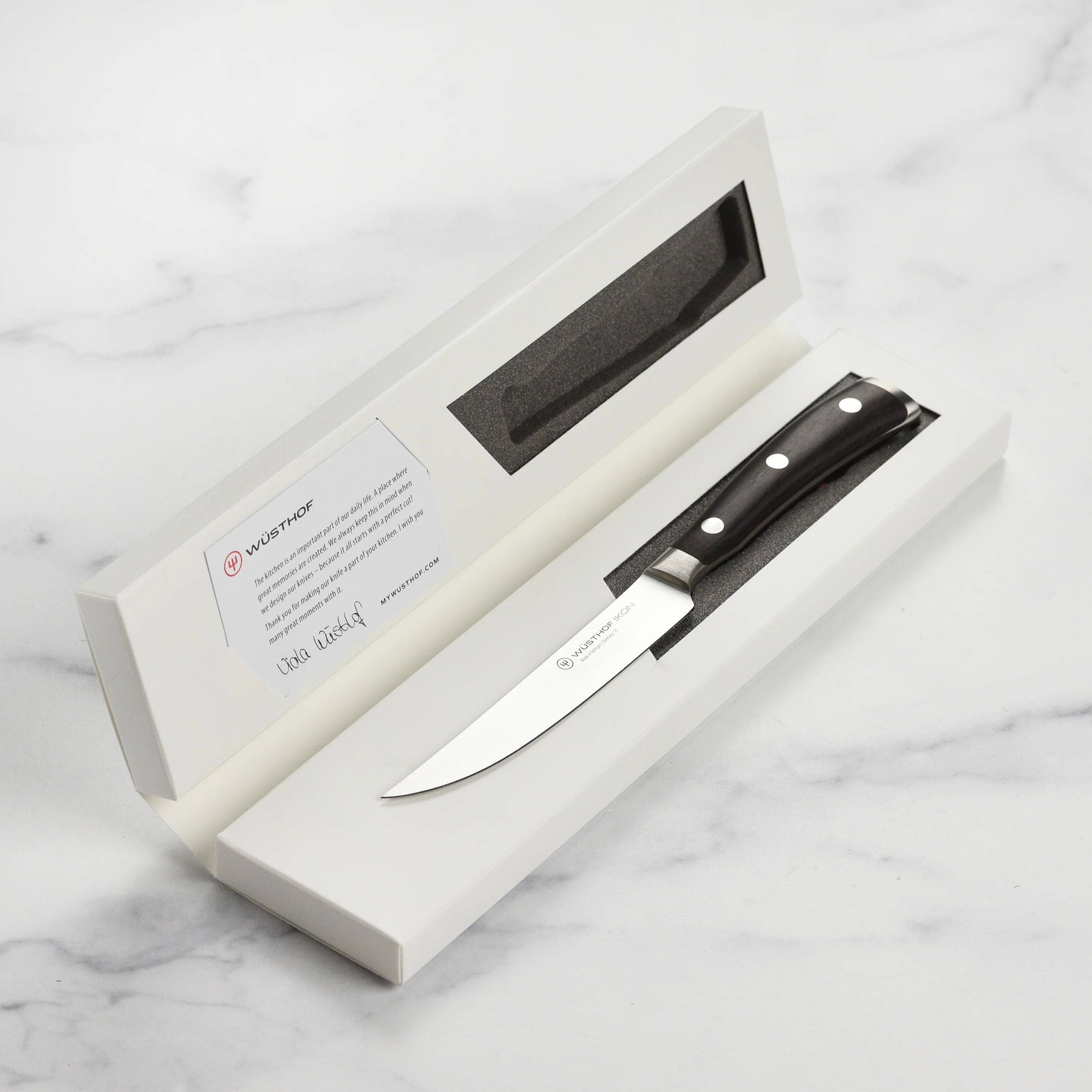 Wusthof Ikon Blackwood 4.5" Steak Knife - Image 5
