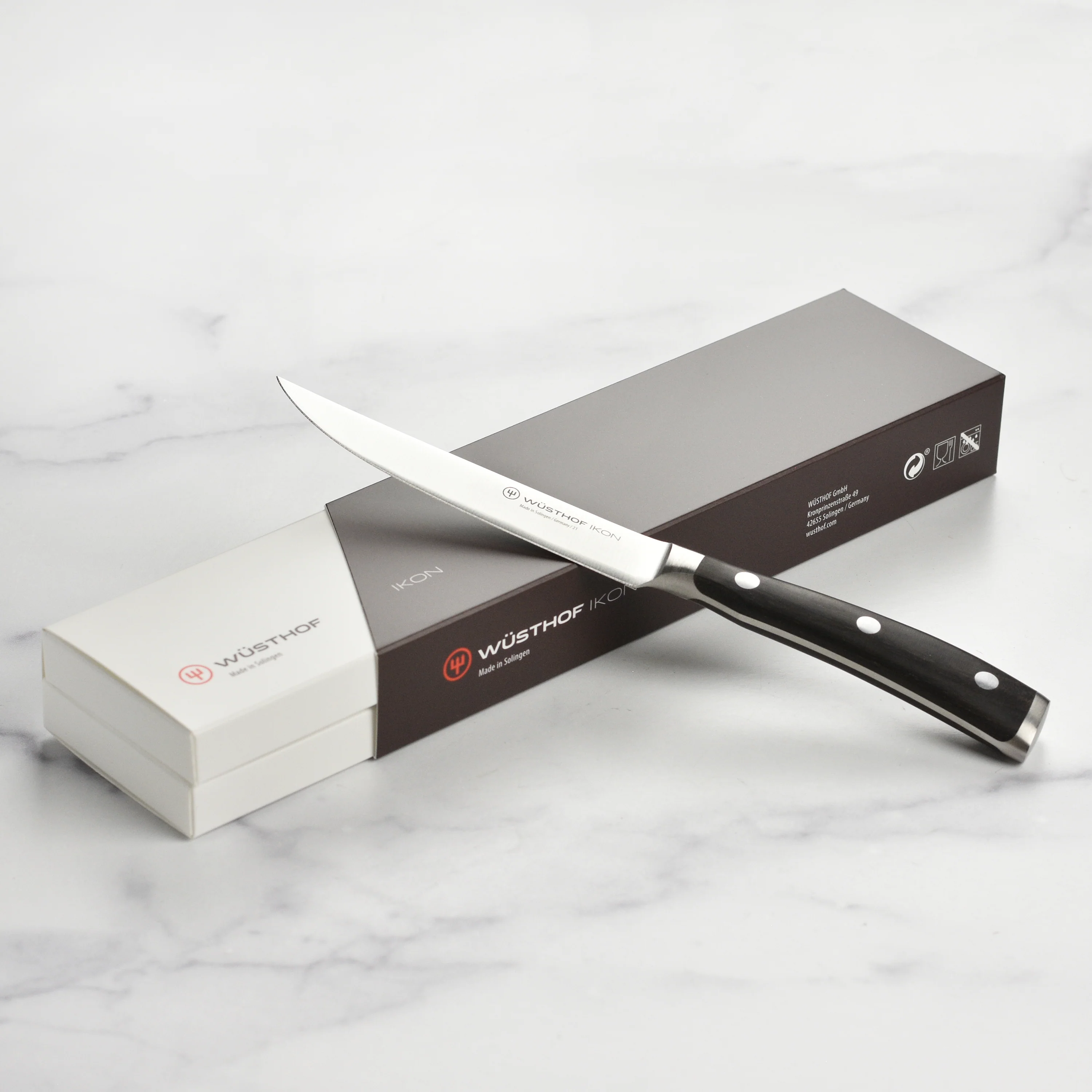 Wusthof Ikon Blackwood 4.5" Steak Knife - Image 7