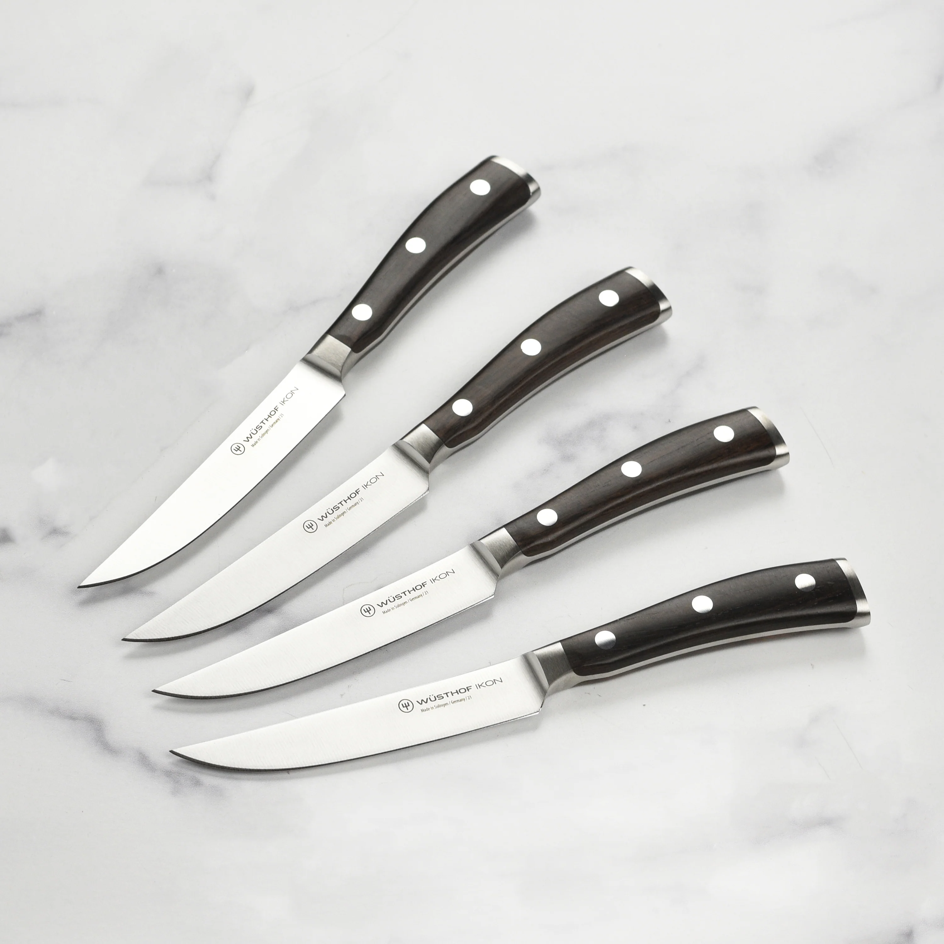 Wusthof Ikon Blackwood 4 Piece Steak Knife Set with Wood Case - Image 2