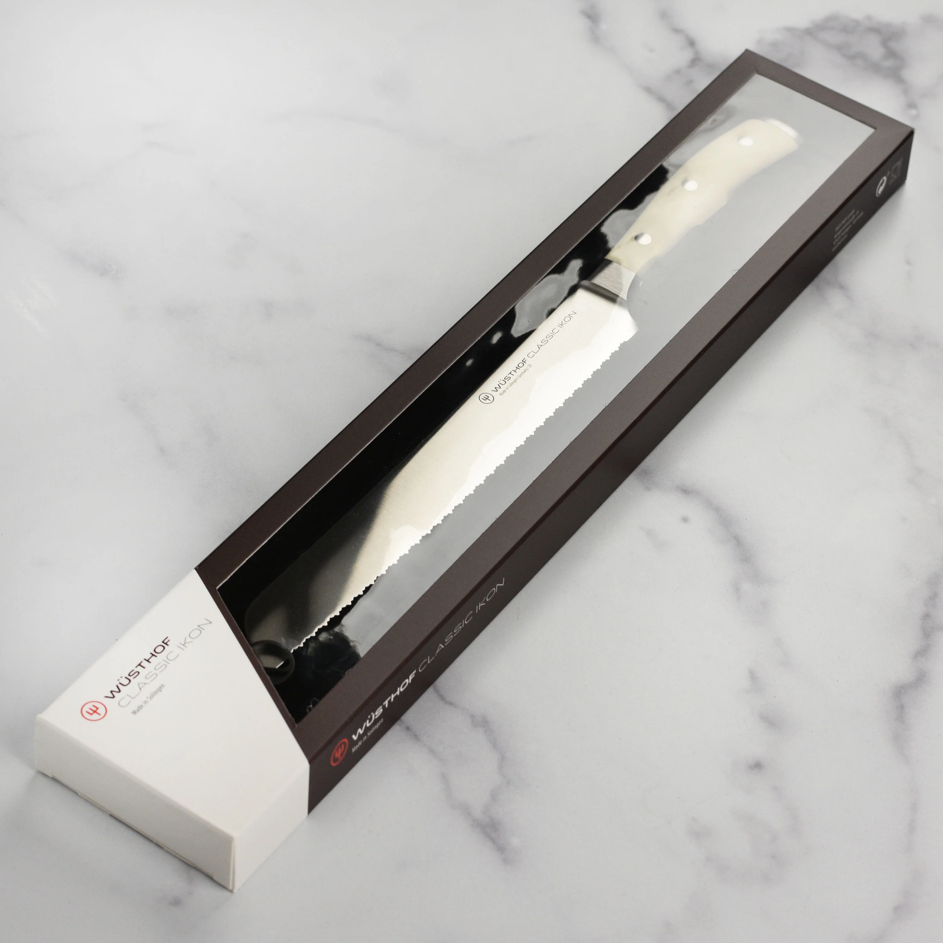 Wusthof Classic Ikon Creme 9" Double Serrated Bread Knife - Image 7